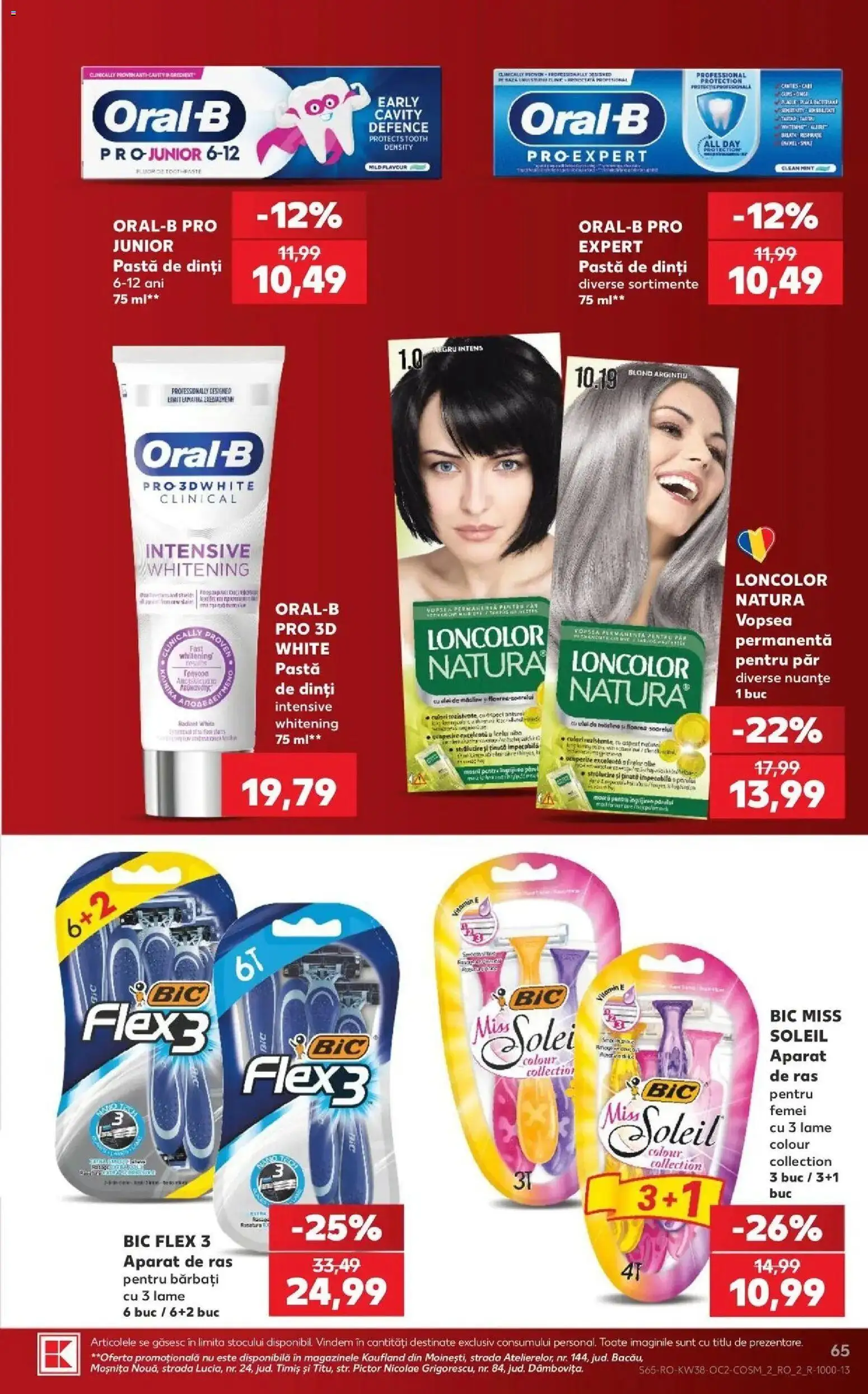 Kaufland Vaslui 16.09.2026 - Revista si Oferta | Pagină: 65 | Produse: Vopsea, Aparat, Pastă de dinți, Floarea Soarelui
