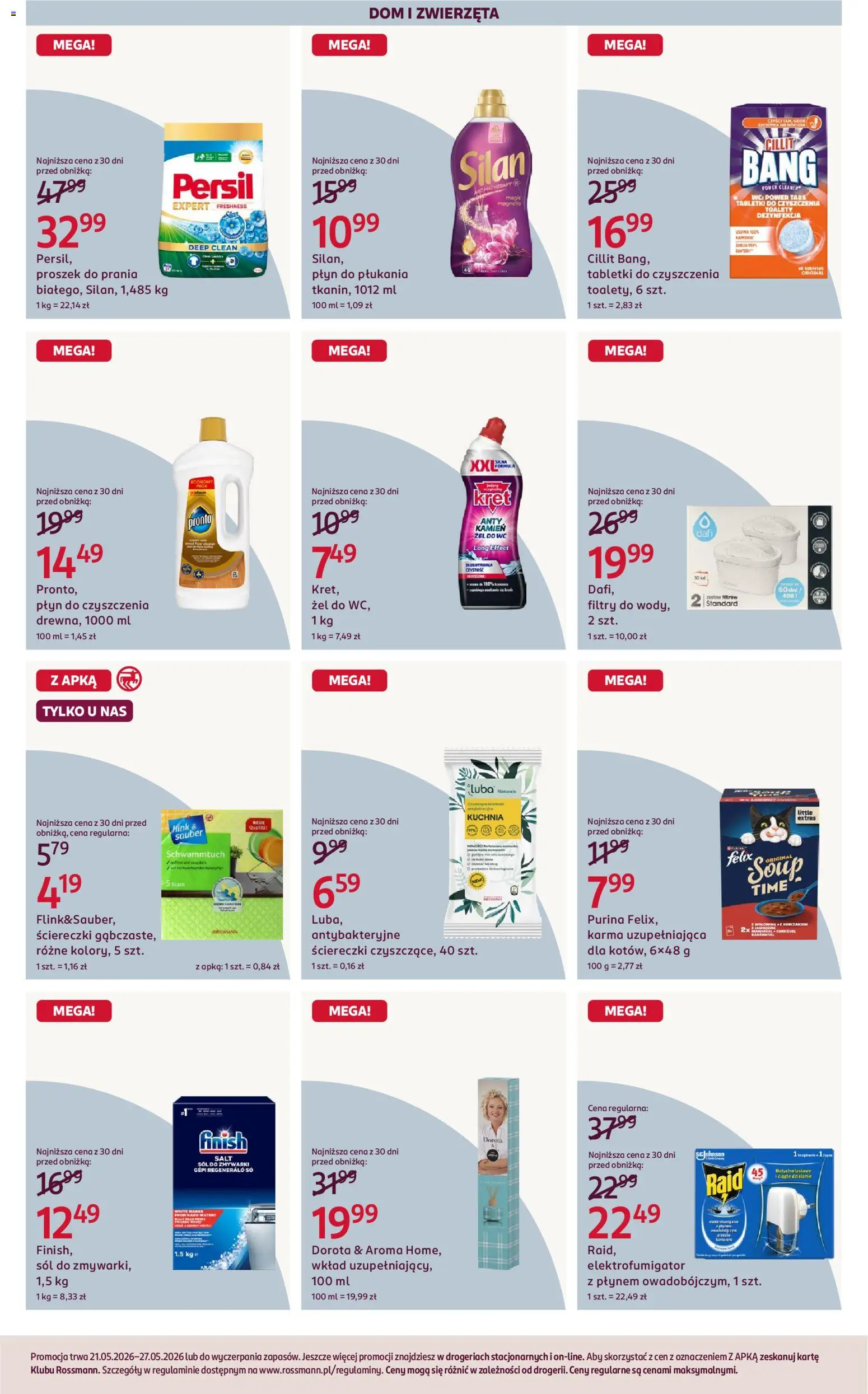Rossmann gazetka od 21.05.2026 | Strona: 7 | Produkty: Sól do zmywarki, Finish, Proszek do prania, Sól