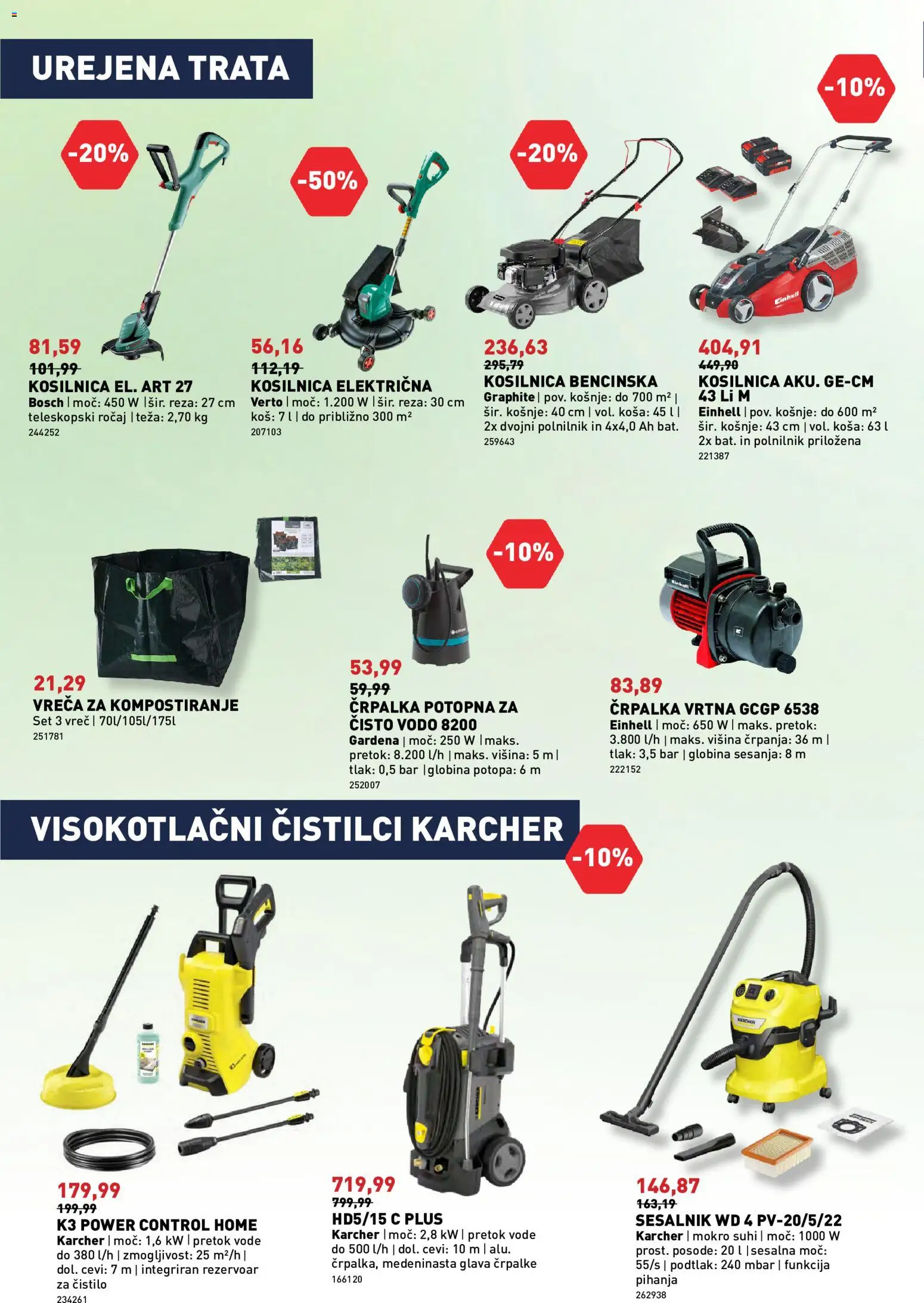 Novi Inpos katalog ponudbe – veljaven od 10.09.2026 | Stran: 4 | Izdelki: Teza, Kosilnica, Polnilnik, Sesalnik