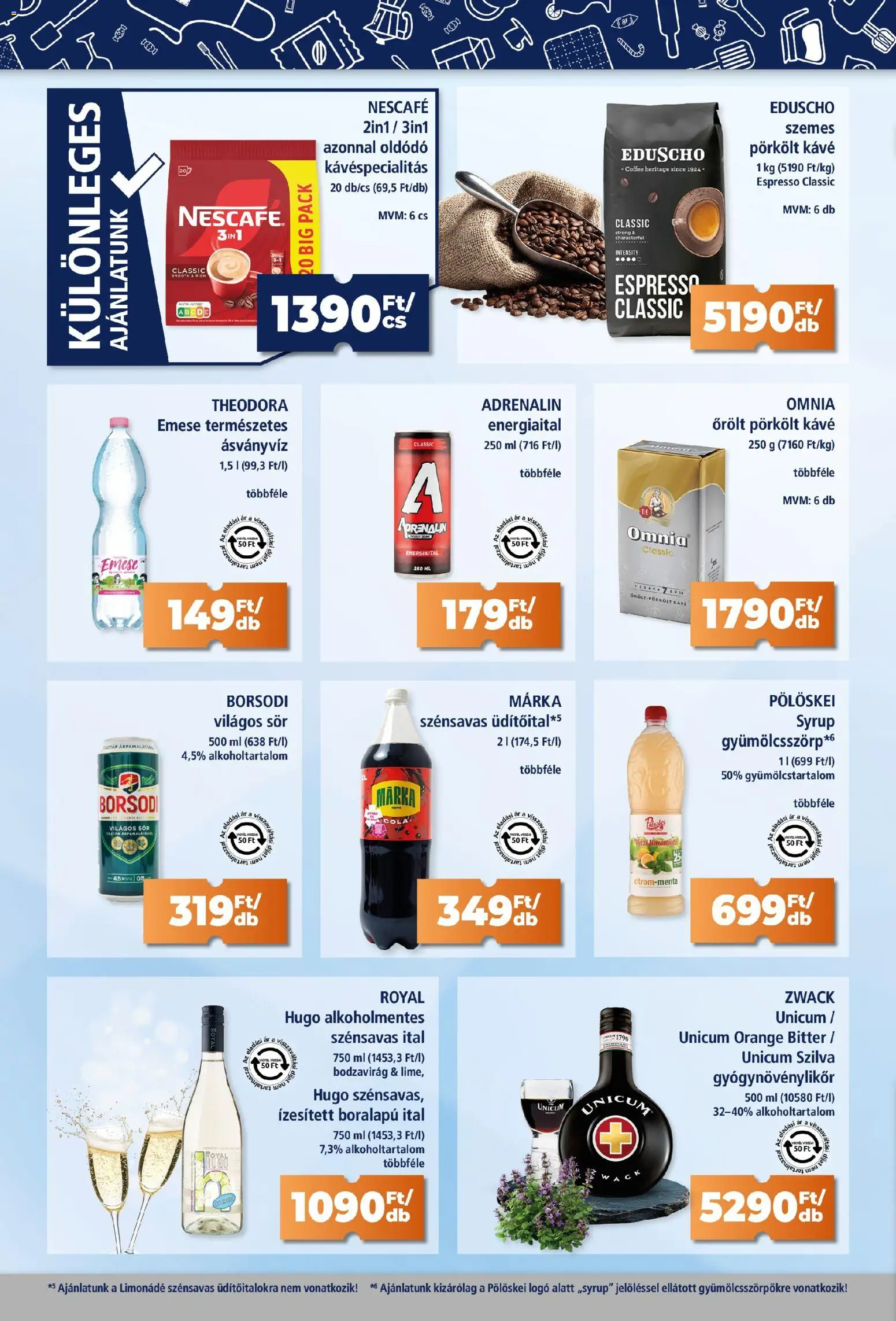 Goods Market akciós ujság - amely érvényes a következő dátumtól: 04.06.2026 | Oldal: 6 | Termékek: Nescafé, Kávé, Ásványvíz, Sör