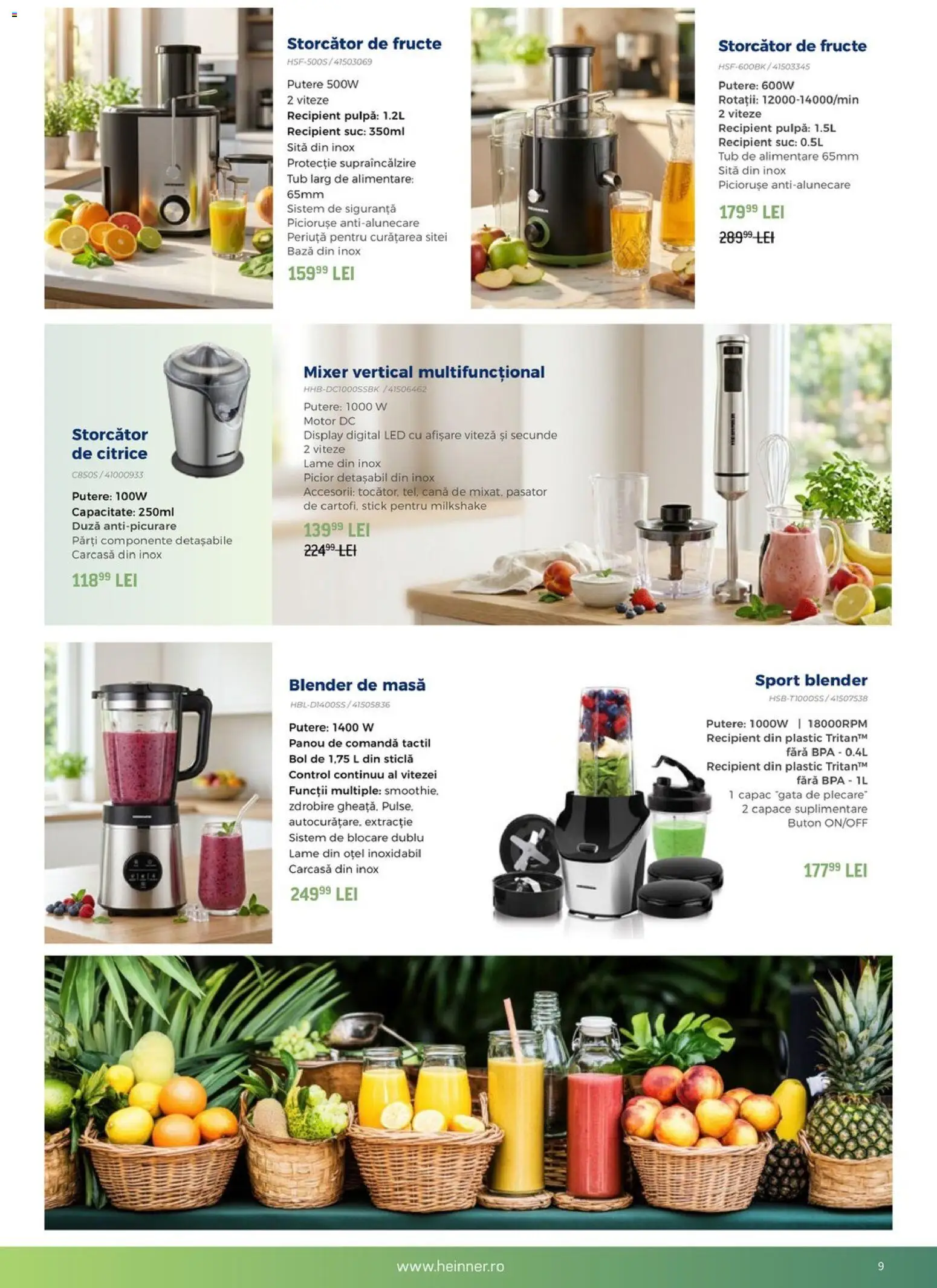 Noul catalog Carrefour – valabil de la 12.08.2026 | Pagină: 9 | Produse: Carcasă, Mixer, Sită, LED