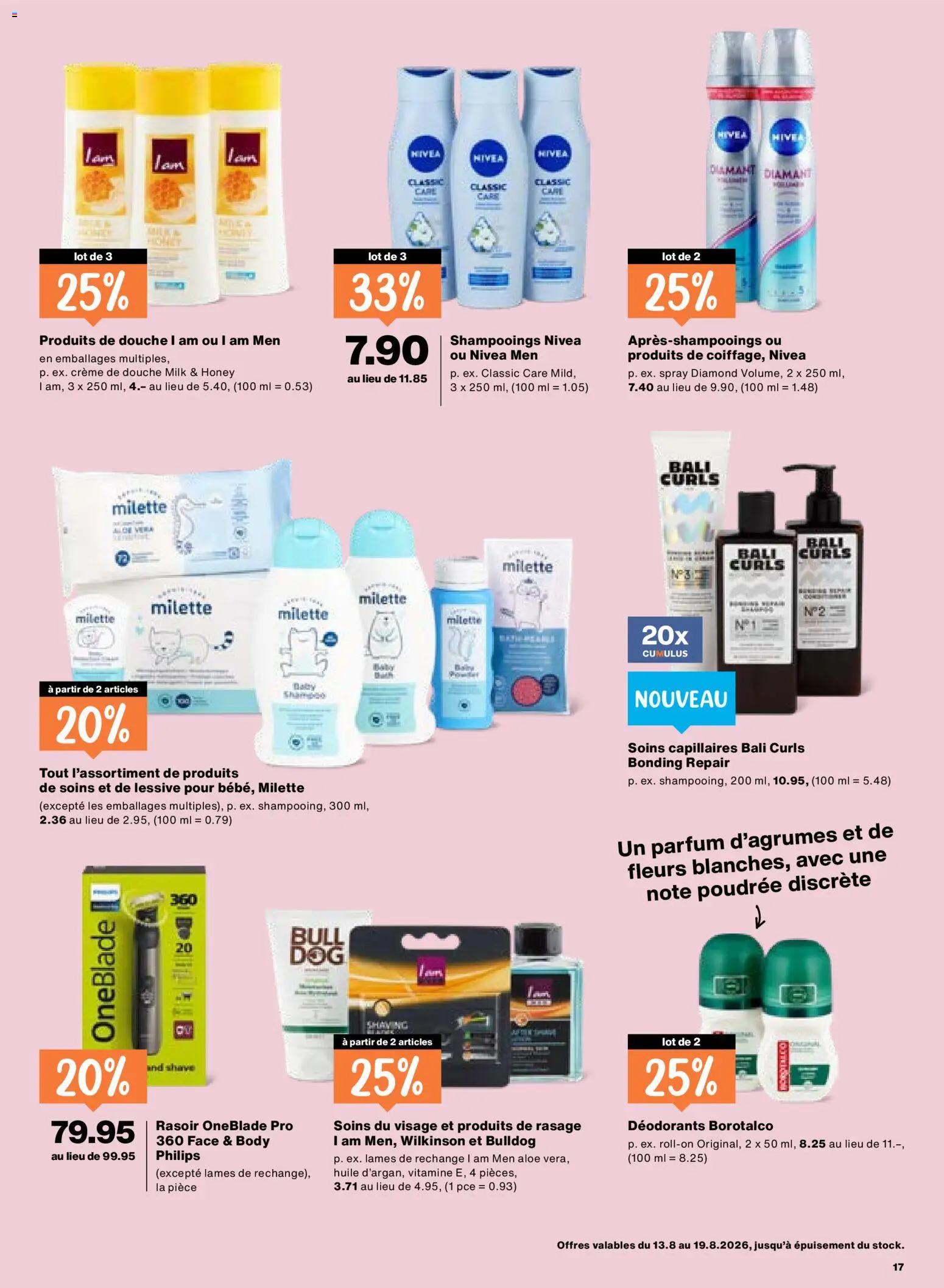 Migros aktionen FR – gültig ab 13.08.2026 | Seite: 17 | Produkte: Parfüm, Creme, Philips