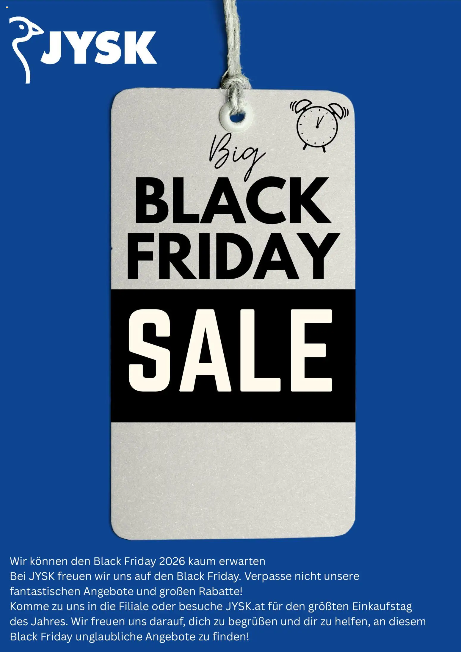JYSK Black Friday Ankündigung gültig ab 20.10.2026 | Seite: 1