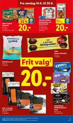Lidl - Tilbudsavis gyldig fra 14.06.2026 | Side: 7 | Produkter: Chokolade, Vingummi, Søm, Oreo