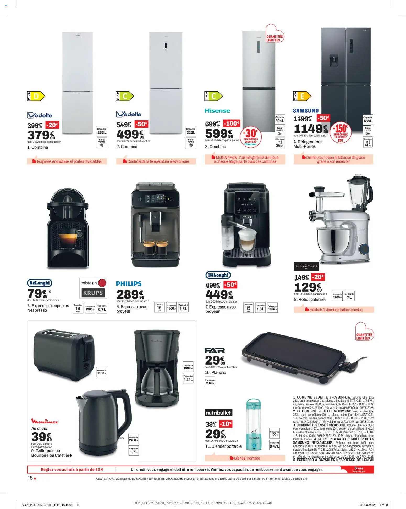 {H1} | Page: 18 | Produits: Bouilloire, Robot pâtissier, Portes, Portable