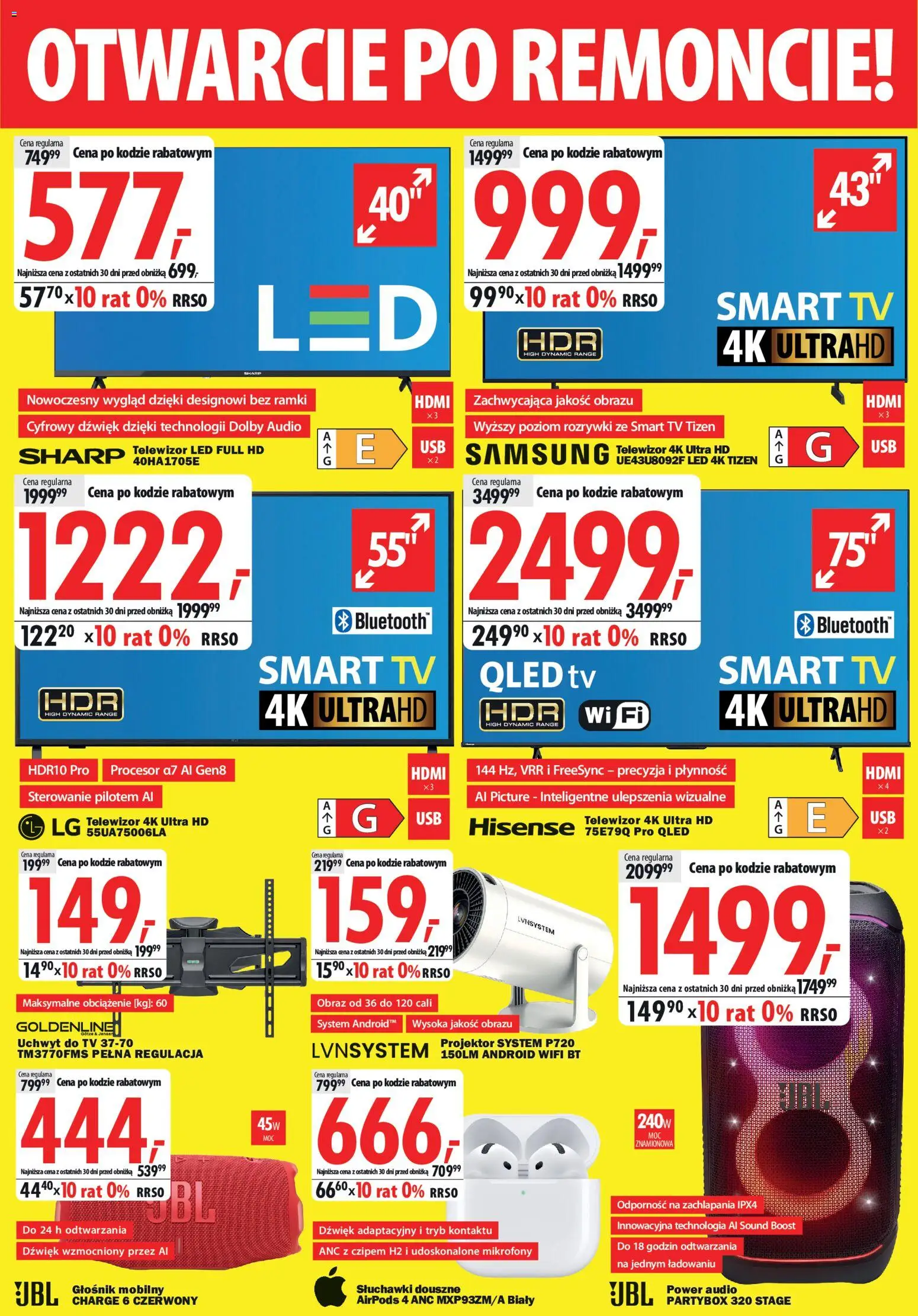 Mediaexpert promocje - Otwarcie po remoncie Warszawa od 11.06.2026 | Strona: 2 | Produkty: Telewizor, Audio, Słuchawki, Głośnik