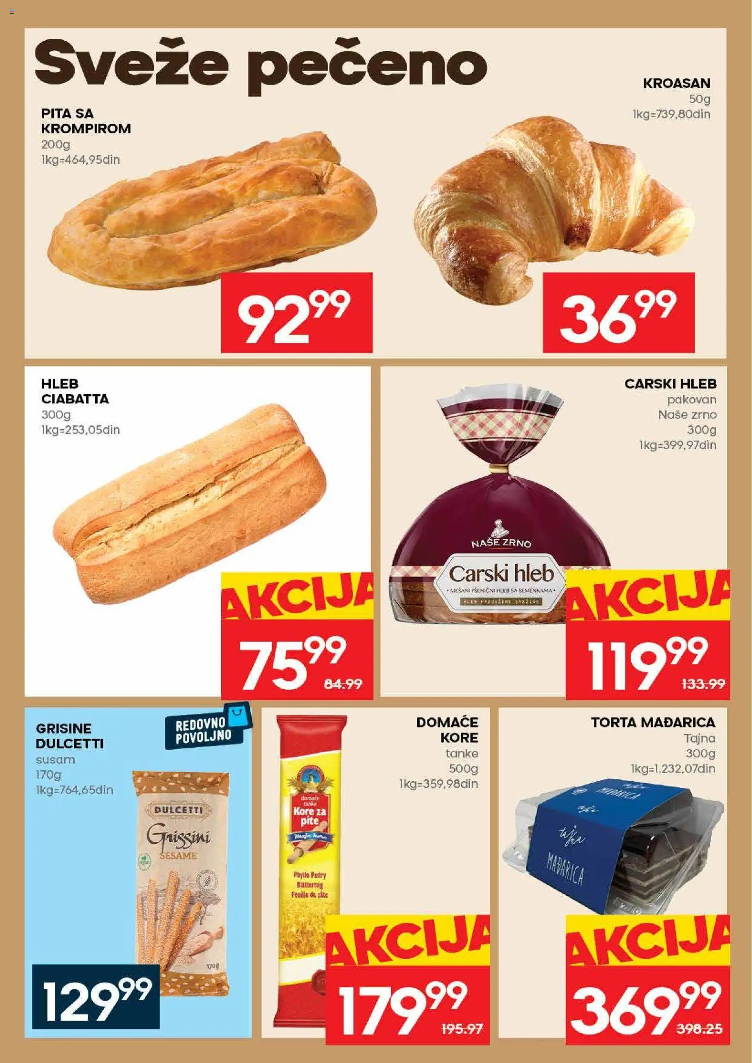 Roda katalog - važi od 09.04.2026 | Strana: 14 | Proizvode: Kroasan, Pita, Hleb, Torta