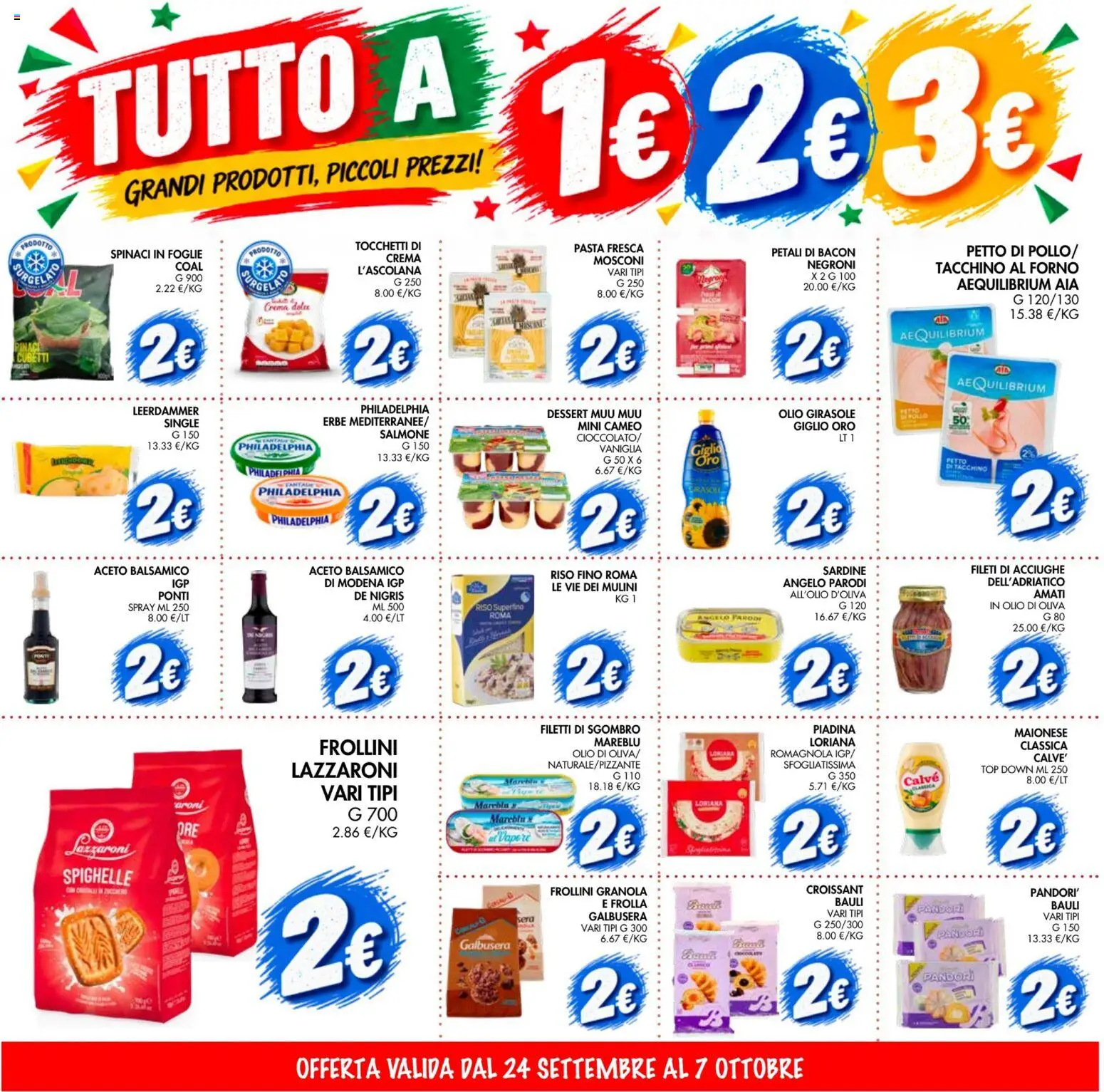 Volantino Coal del 24/09/2026 | Pagina: 5 | Prodotti: Olio, Pasta, Piadina, Sardine