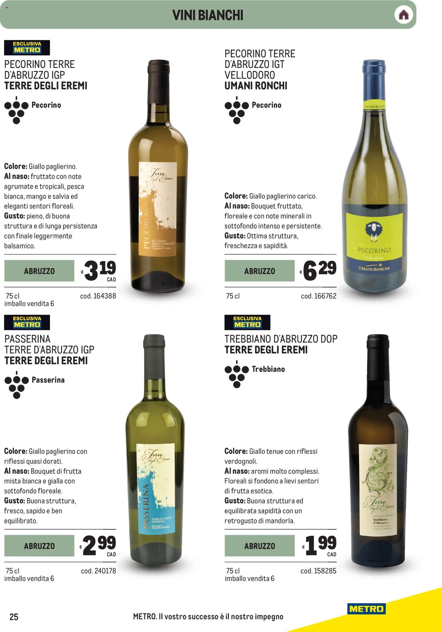 Volantino Metro del 24/09/2026 | Pagina: 25 | Prodotti: Frutta, Mango, Pesca, Pecorino