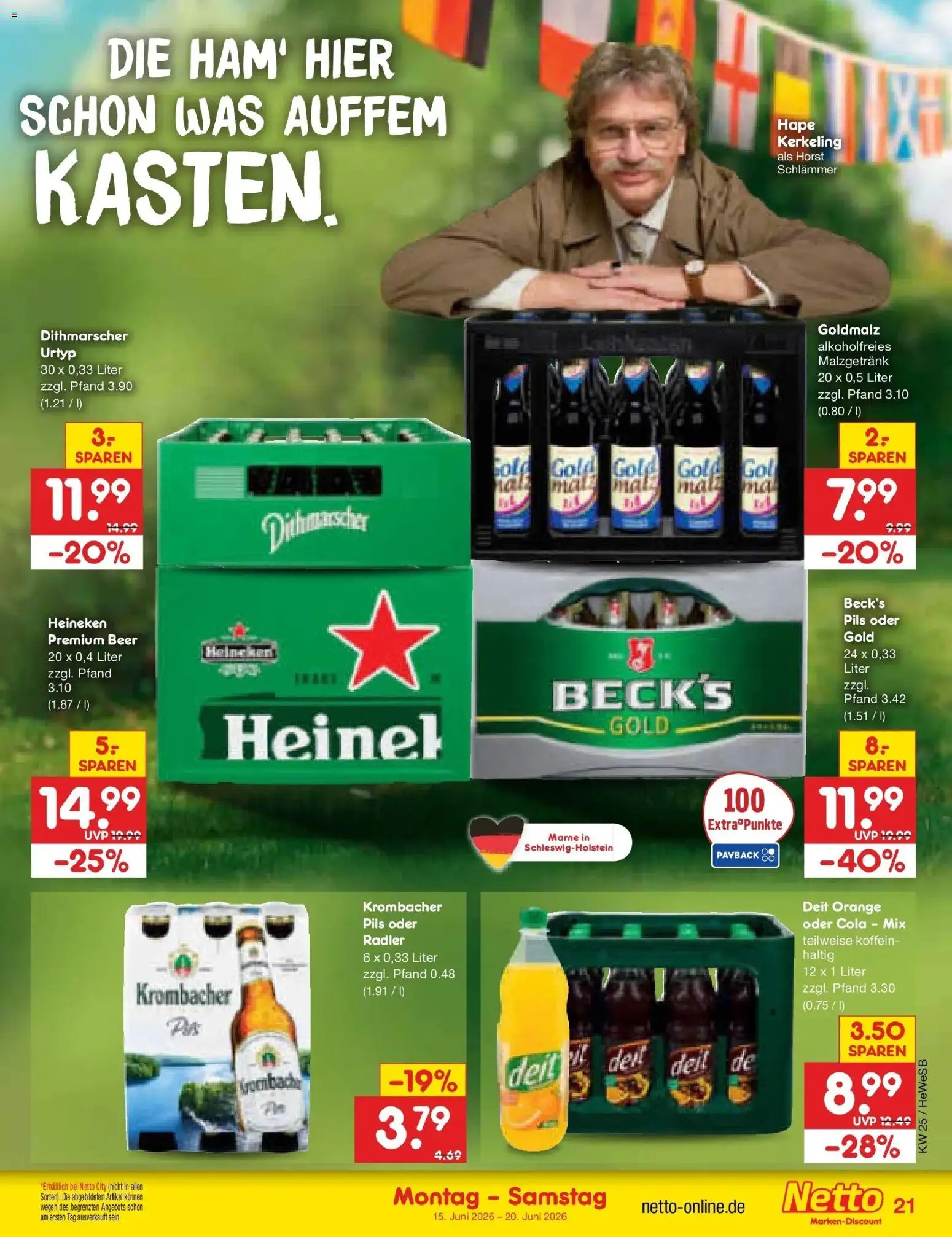 Netto Marken-Discount Prospekt Hamburg – gültig ab 14.06.2026 | Seite: 27 | Produkte: Cola, Pils, Radler, Krombacher