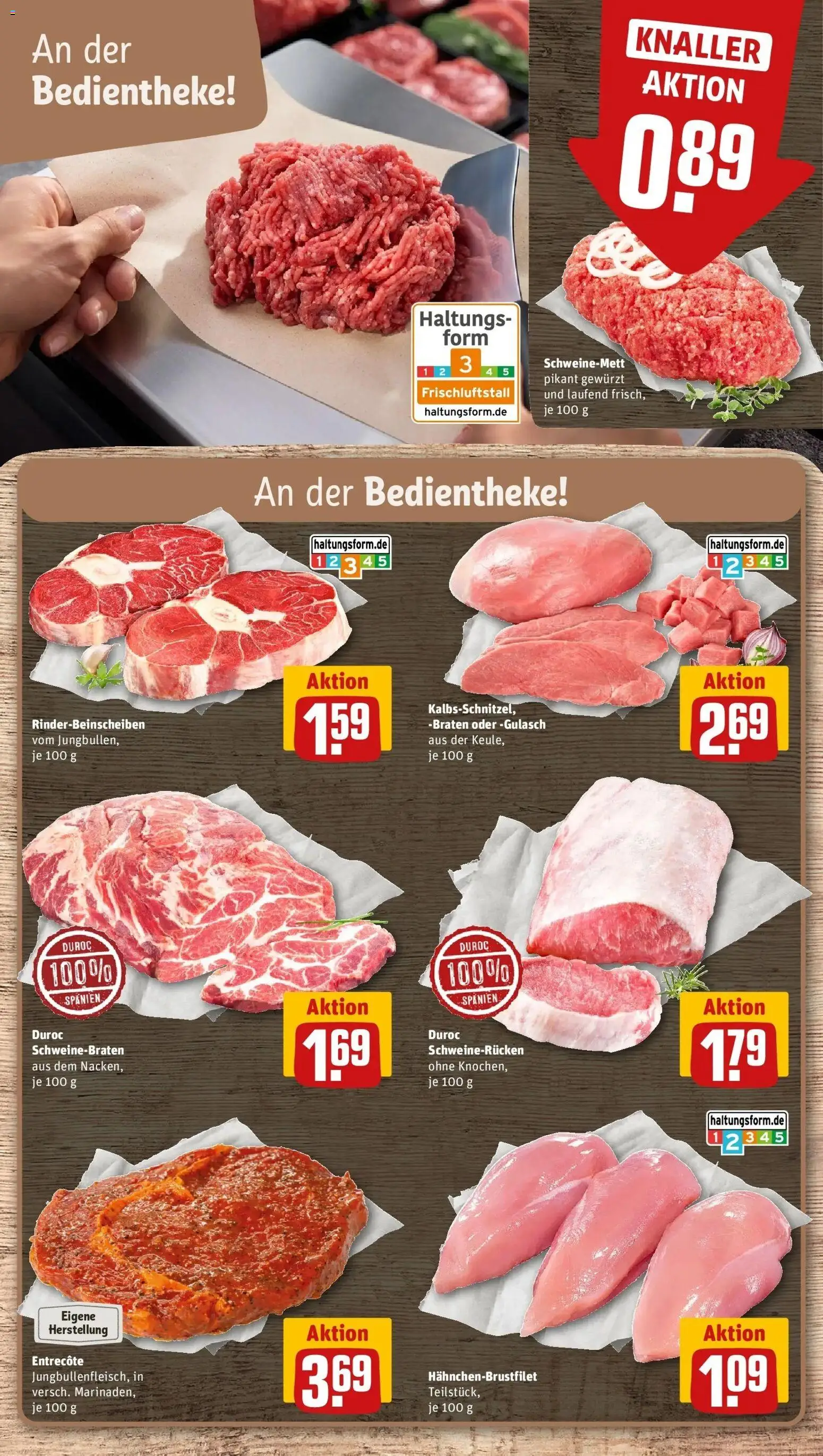 REWE Prospekt ab 21.09.2026 zum Blättern » Angebote | Seite: 14 | Produkte: Entrecote, Gulasch, Schweinerucken