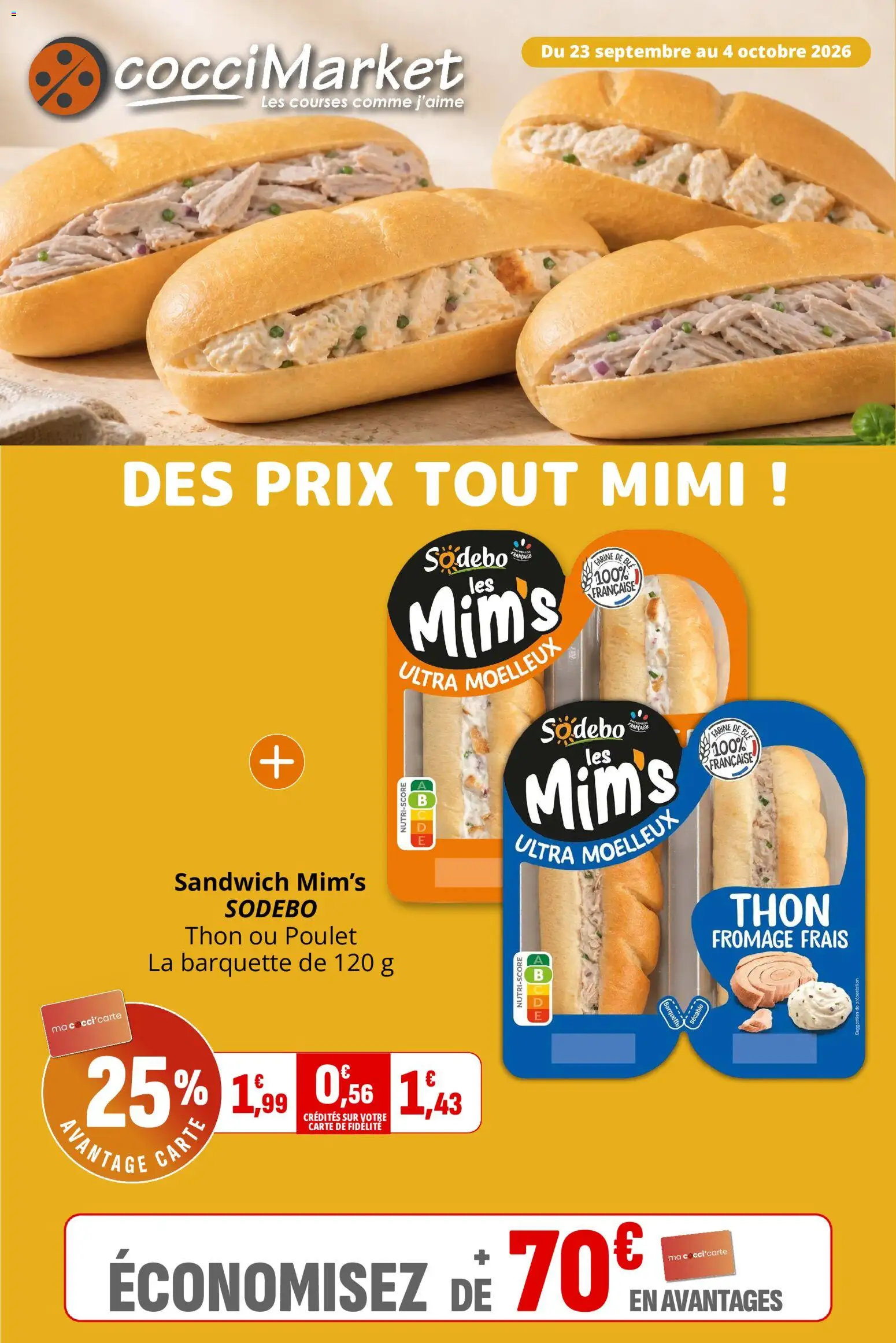 {H1} | Page: 1 | Produits: Poulet, Thon, Fromage, Fromage frais