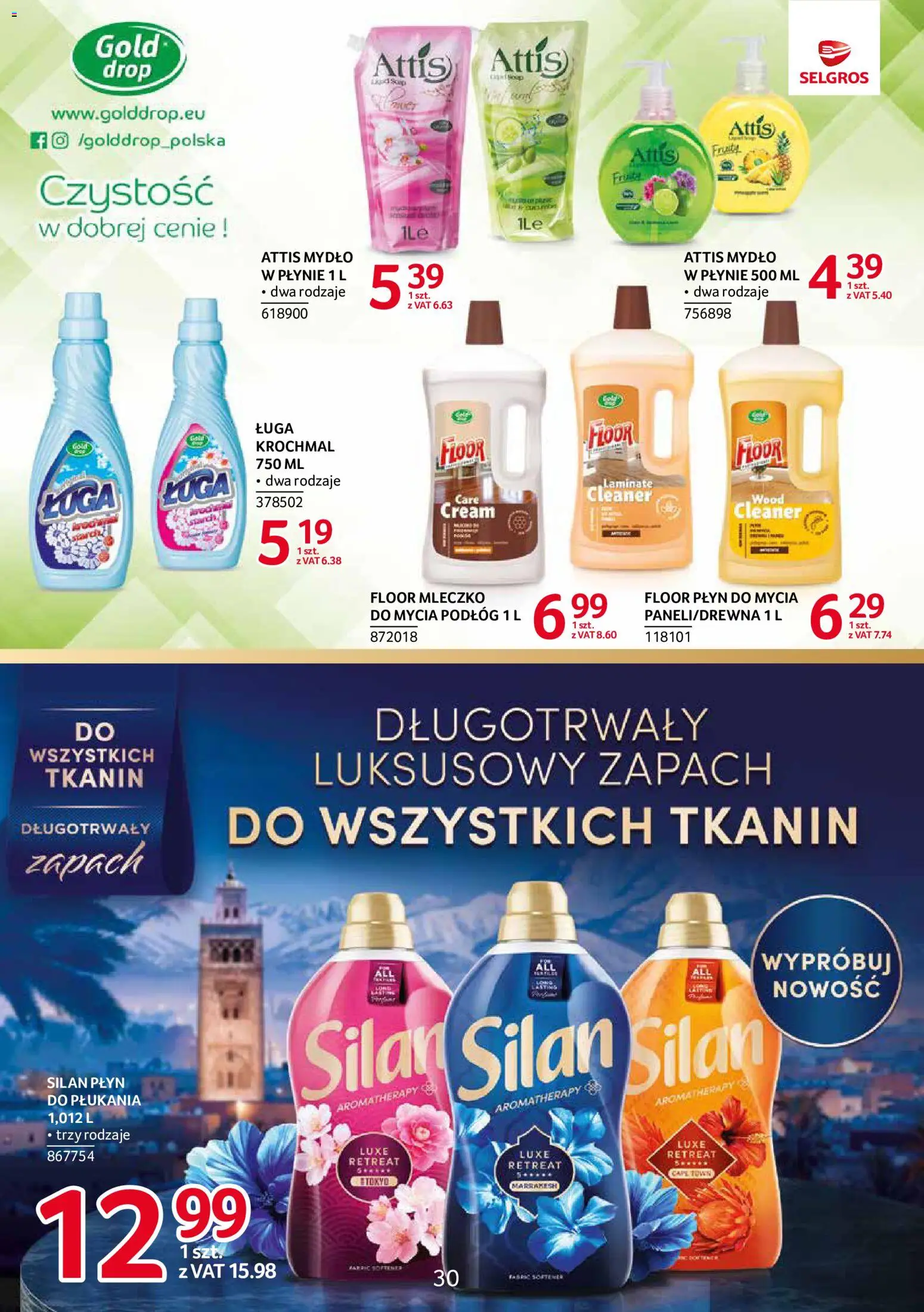 Selgros cash&carry gazetka - Markowe produkty od 10.09.2026 | Strona: 27 | Produkty: Płyn do płukania, Mydło w płynie, Zapach, Mydło