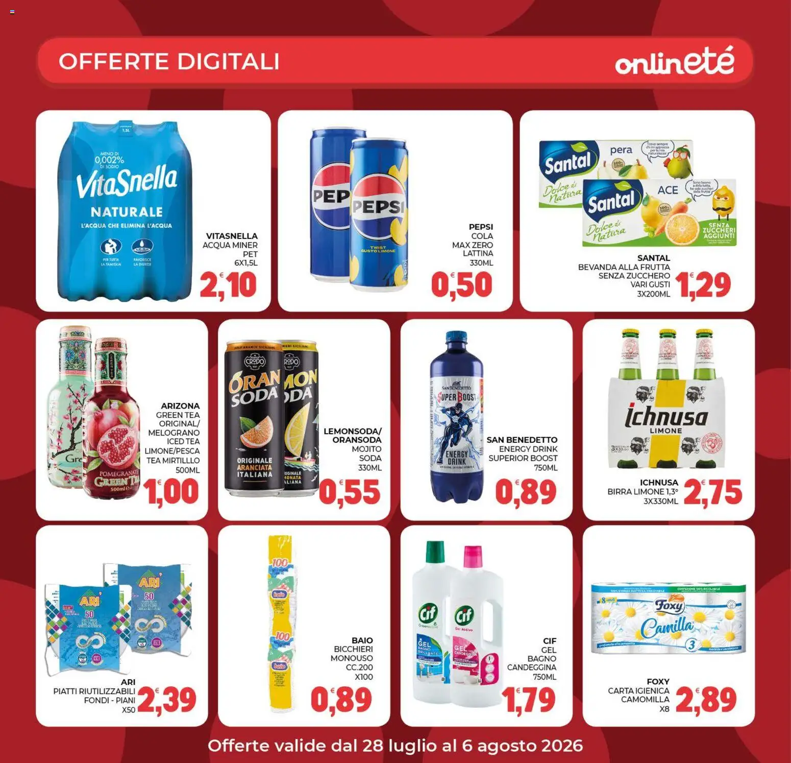Volantino Eté del 07/08/2026 | Pagina: 28 | Prodotti: Birra, Tè, Pepsi, Bagno