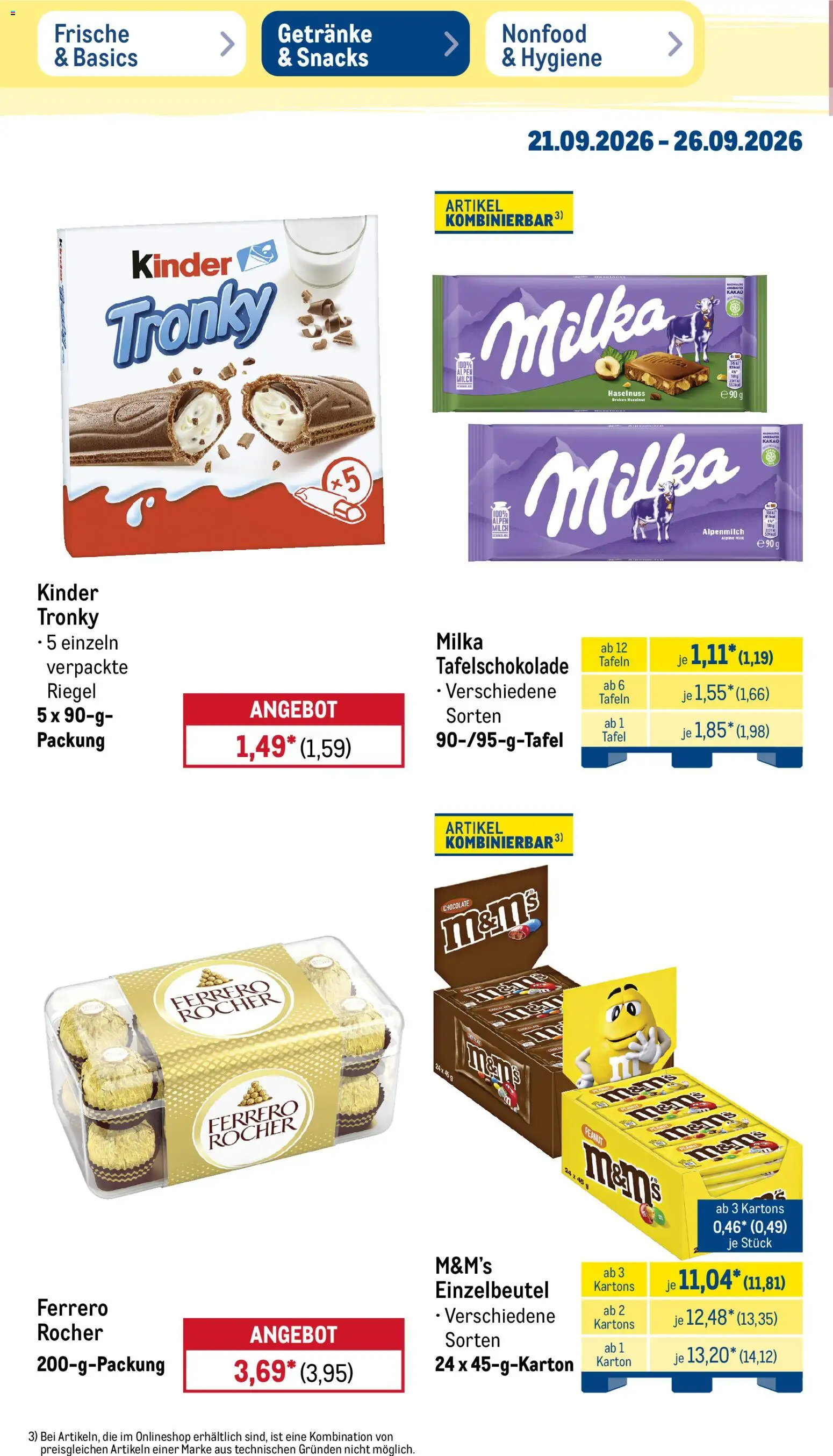 Metro Prospekt – gültig ab 21.09.2026 | Seite: 24 | Produkte: M&M's, Milka