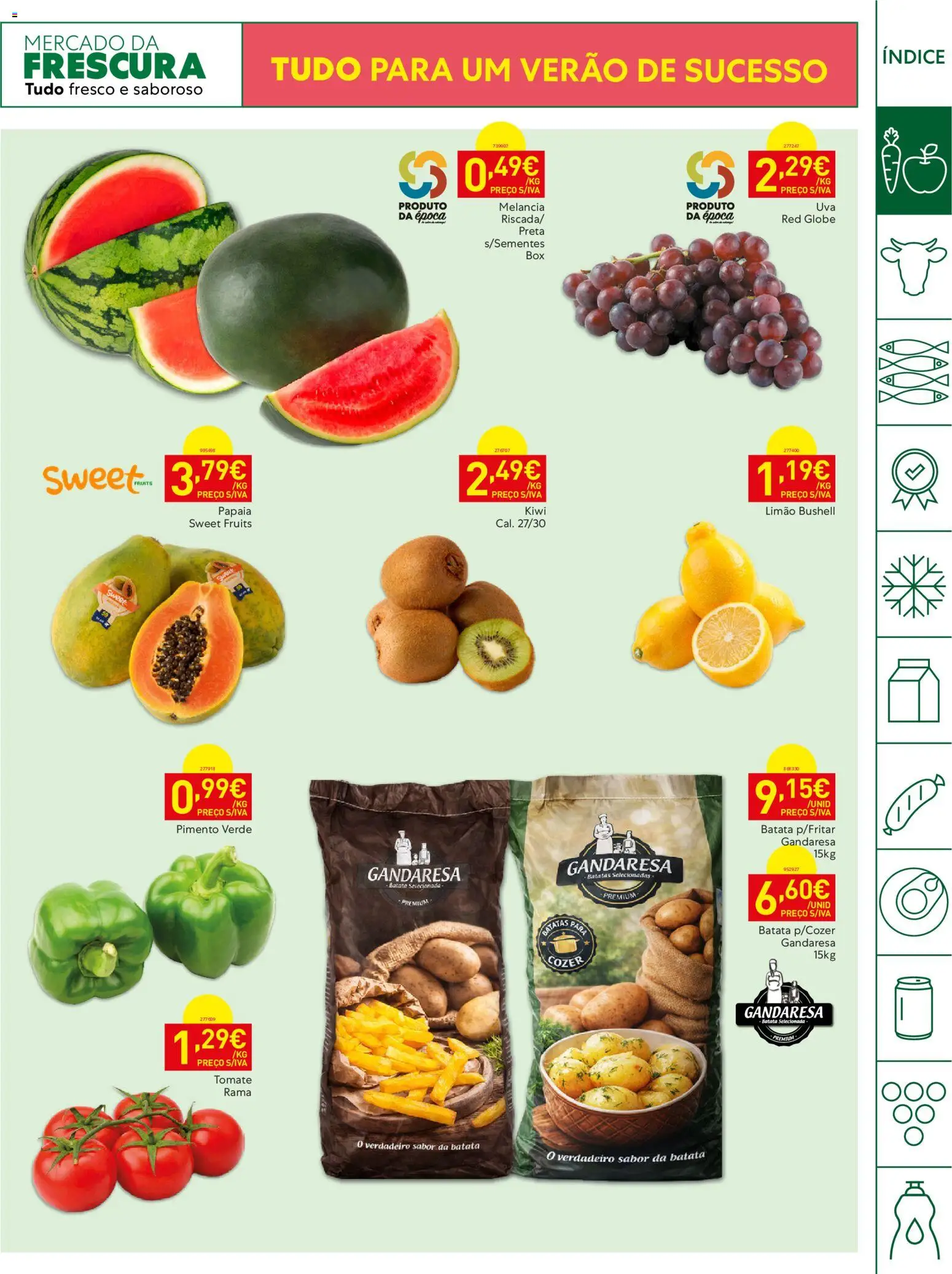 Recheio Horeca │ válido de 11/08/2026 | Página: 3 | Produtos: Batatas, Melancia, Kiwi, Pimento