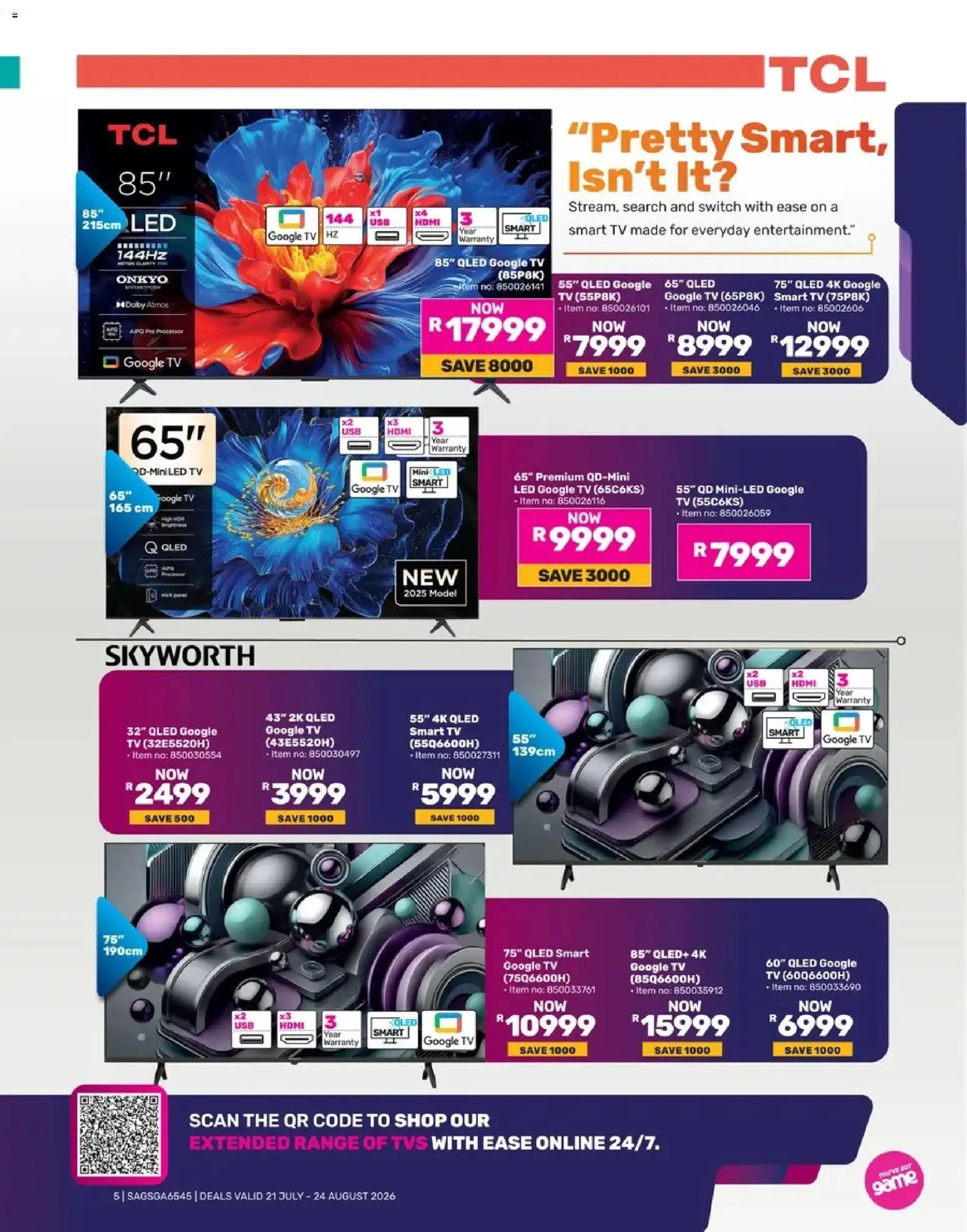 Game Catalogue electronics mania valid from 21/07/2026 | Page: 5 | Products: Tv, Game