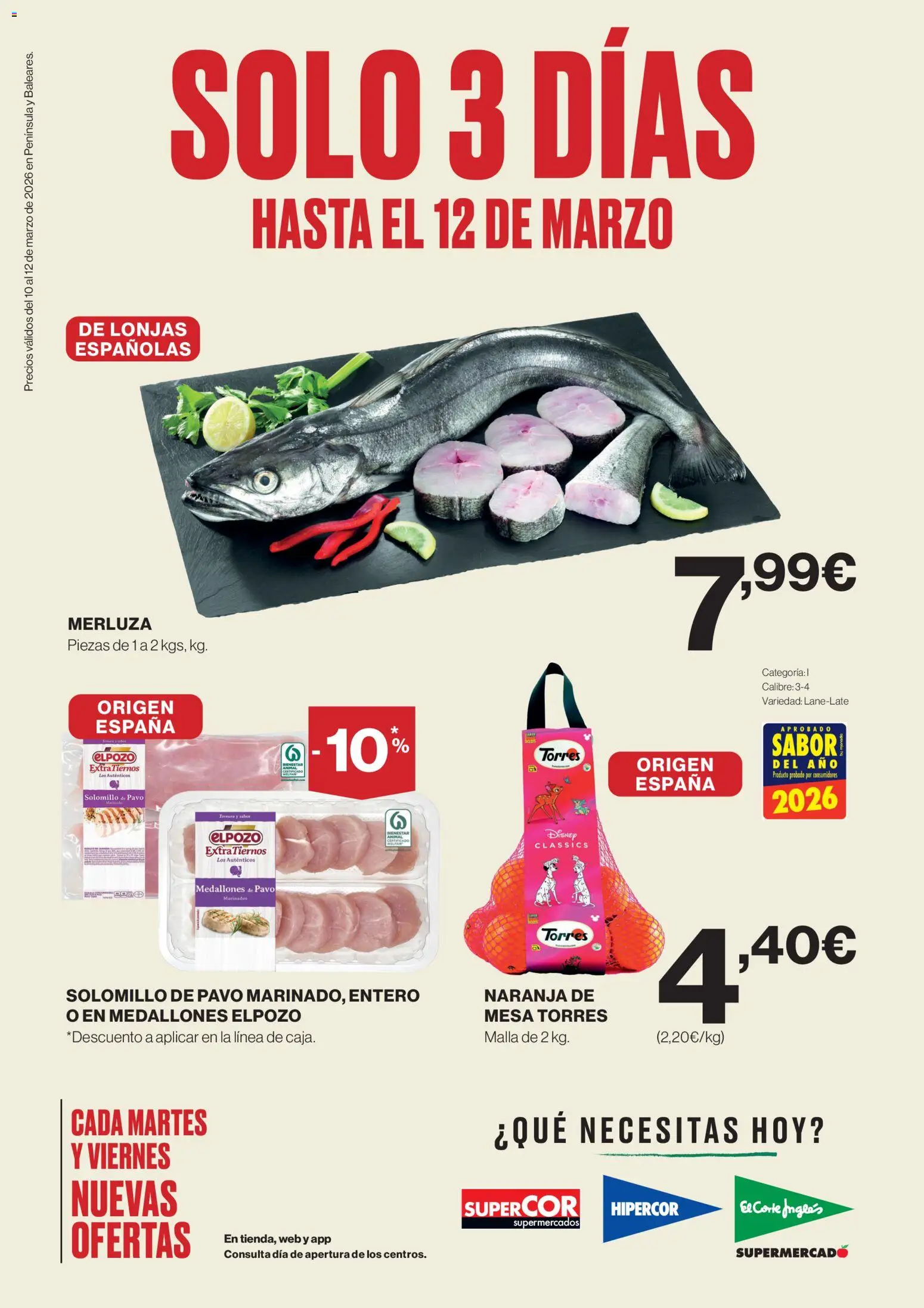 Supercor Península y Baleares │ válido desde el 10.03.2026 | Página: 1 | Productos: Medallones, Mesa