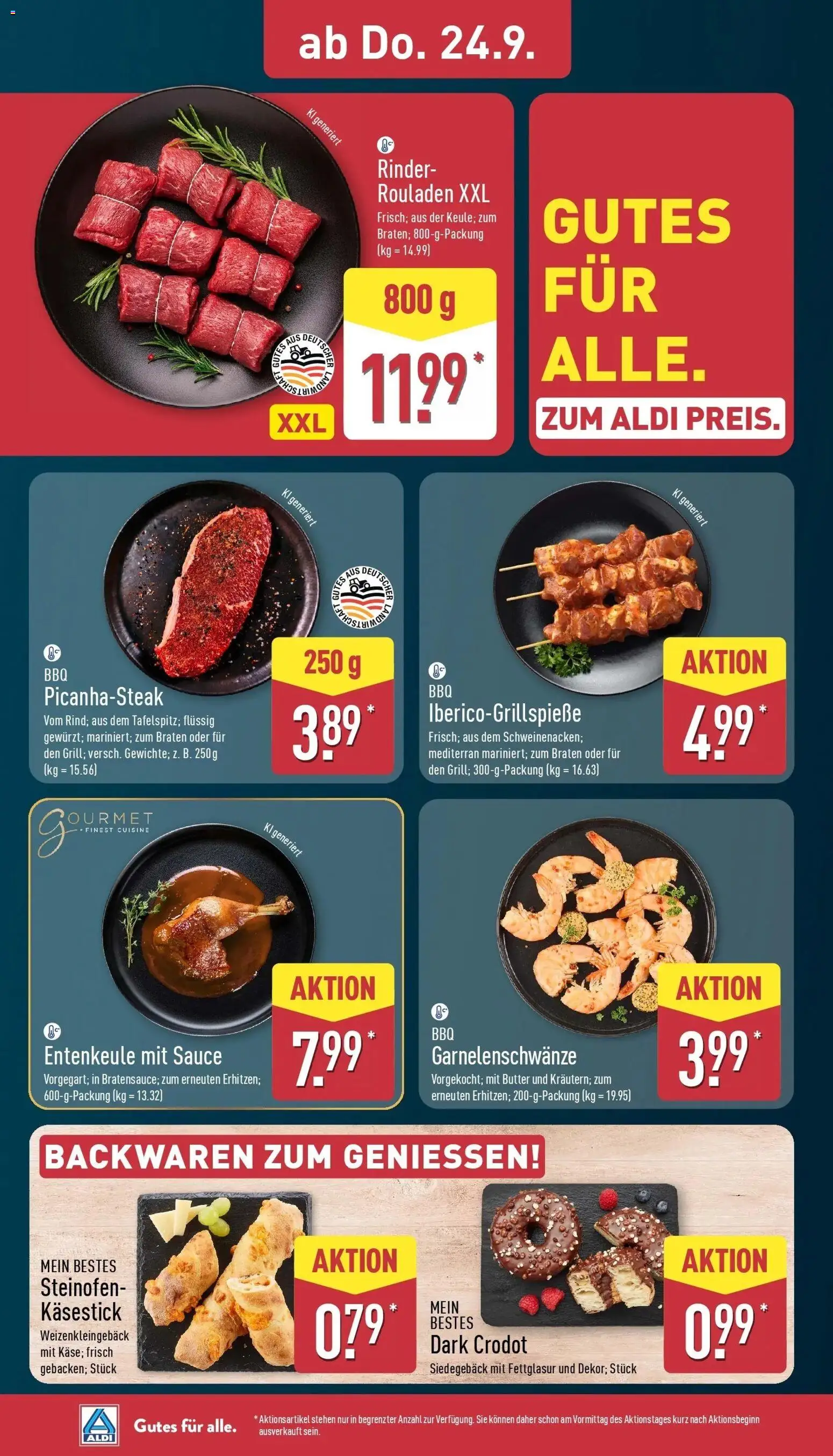 Aldi Aktueller Prospekt (ab 21.09.2026) » Angebote Online | Seite: 28 | Produkte: Butter, Croissant, Steak