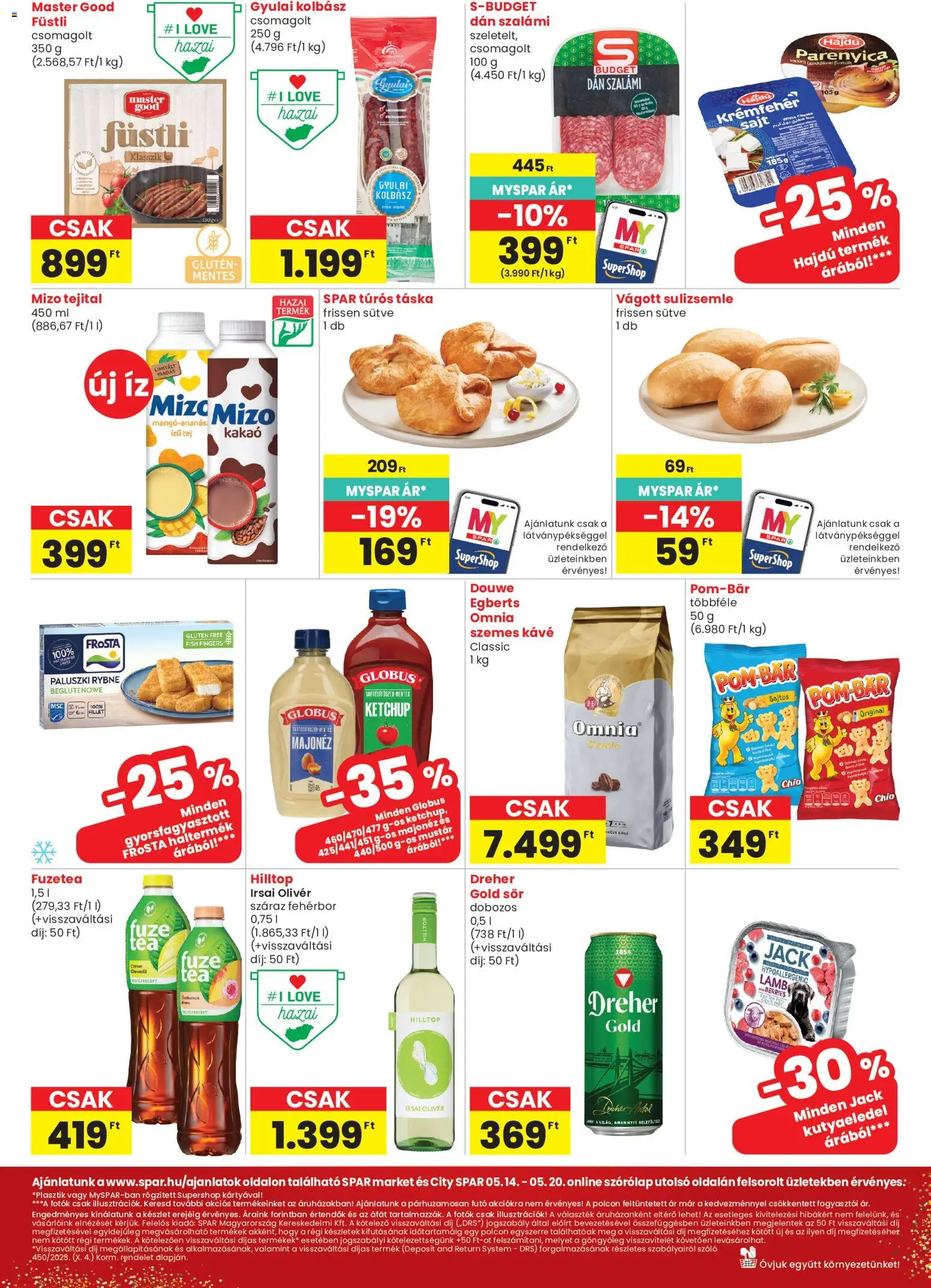Spar akciós ujság - amely érvényes a következő dátumtól: 14.05.2026 | Oldal: 2 | Termékek: Parenyica, Tej, Kávé, Ketchup