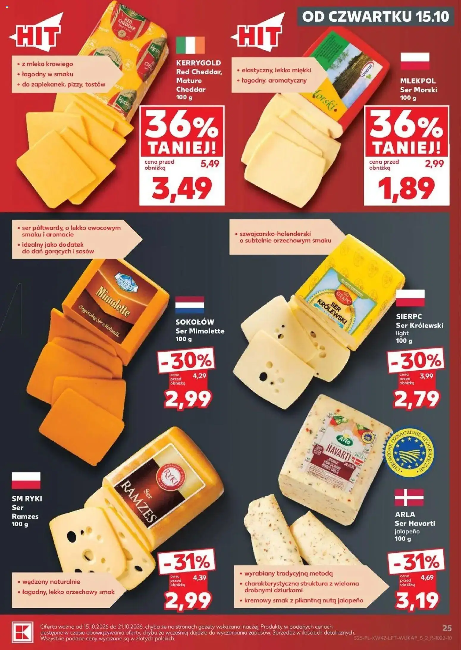 Kaufland aktualna gazetka od 15.10.2026 - od jutra PDF | Strona: 25 | Produkty: Mleka, Jalapeno, Ser, Cheddar
