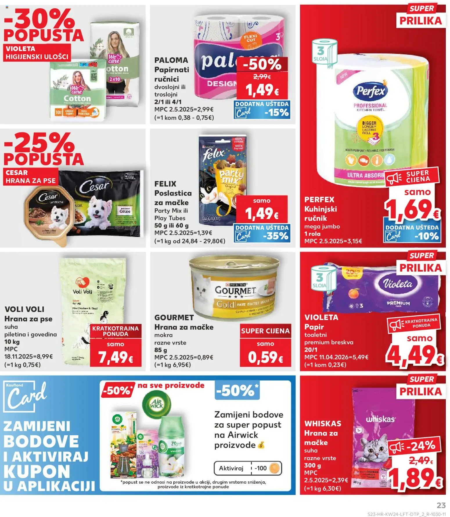 Kaufland katalog | vrijedi od 10.06.2026 | Stranica: 23 | Proizvodi: Piletina, Papirnati ručnici, Ručnik, Violeta