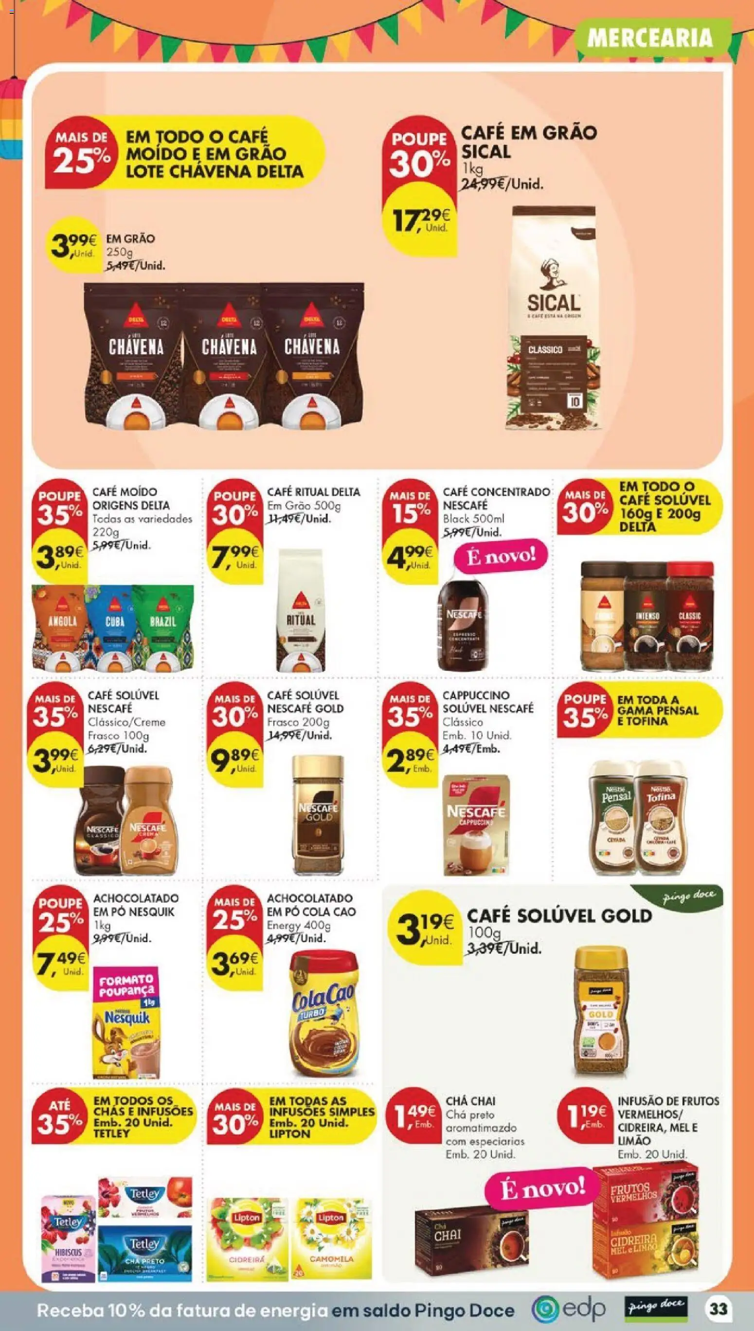 Pingo Doce folheto │ válido de 09.06.2026 | Página: 35 | Produtos: Chás, Café, Chocolate, Mel