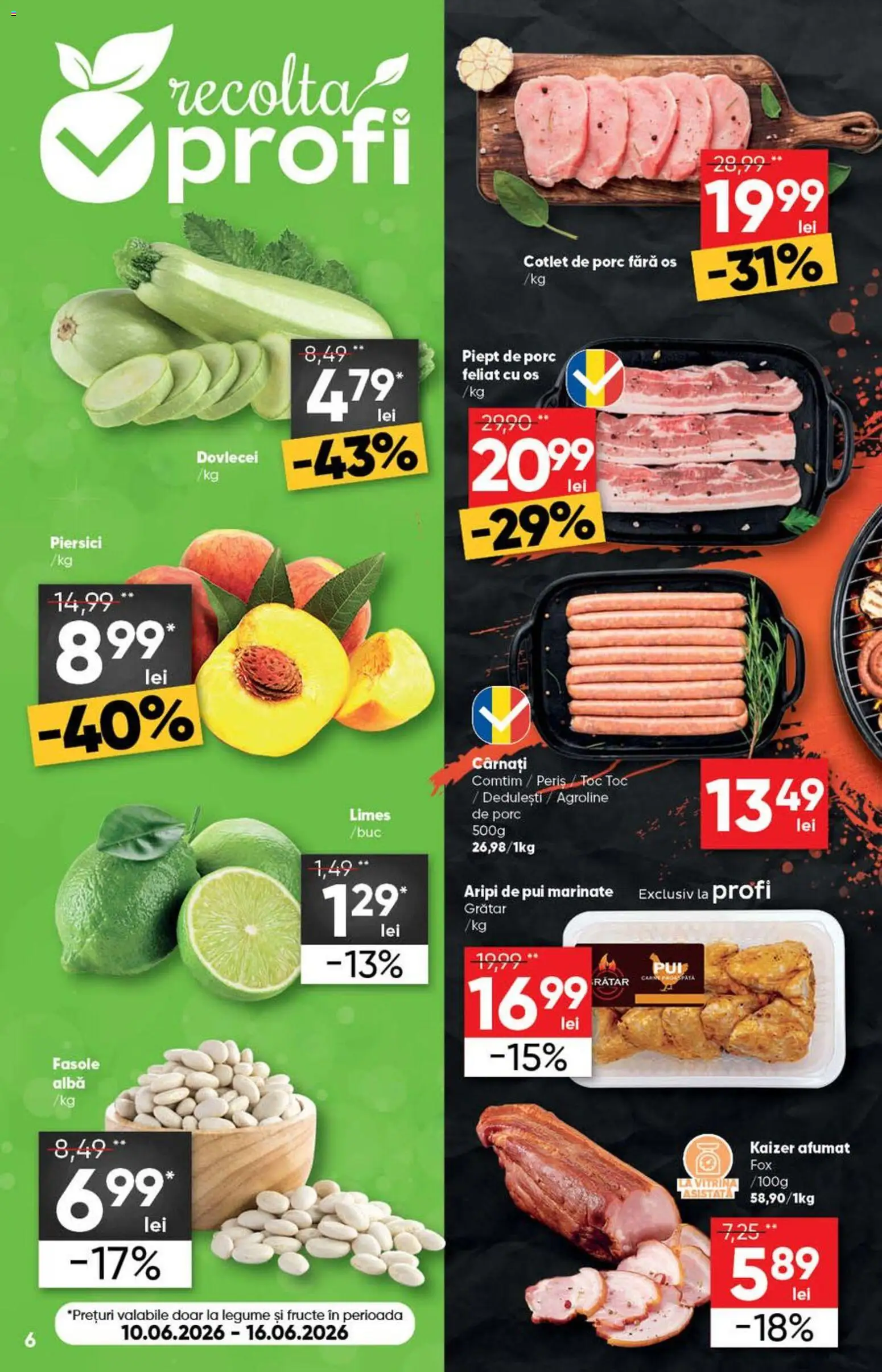 Noul catalog Profi – valabil de la 10.06.2026 | Pagină: 6 | Produse: Grătar, Vitrină, Fructe, Cârnați