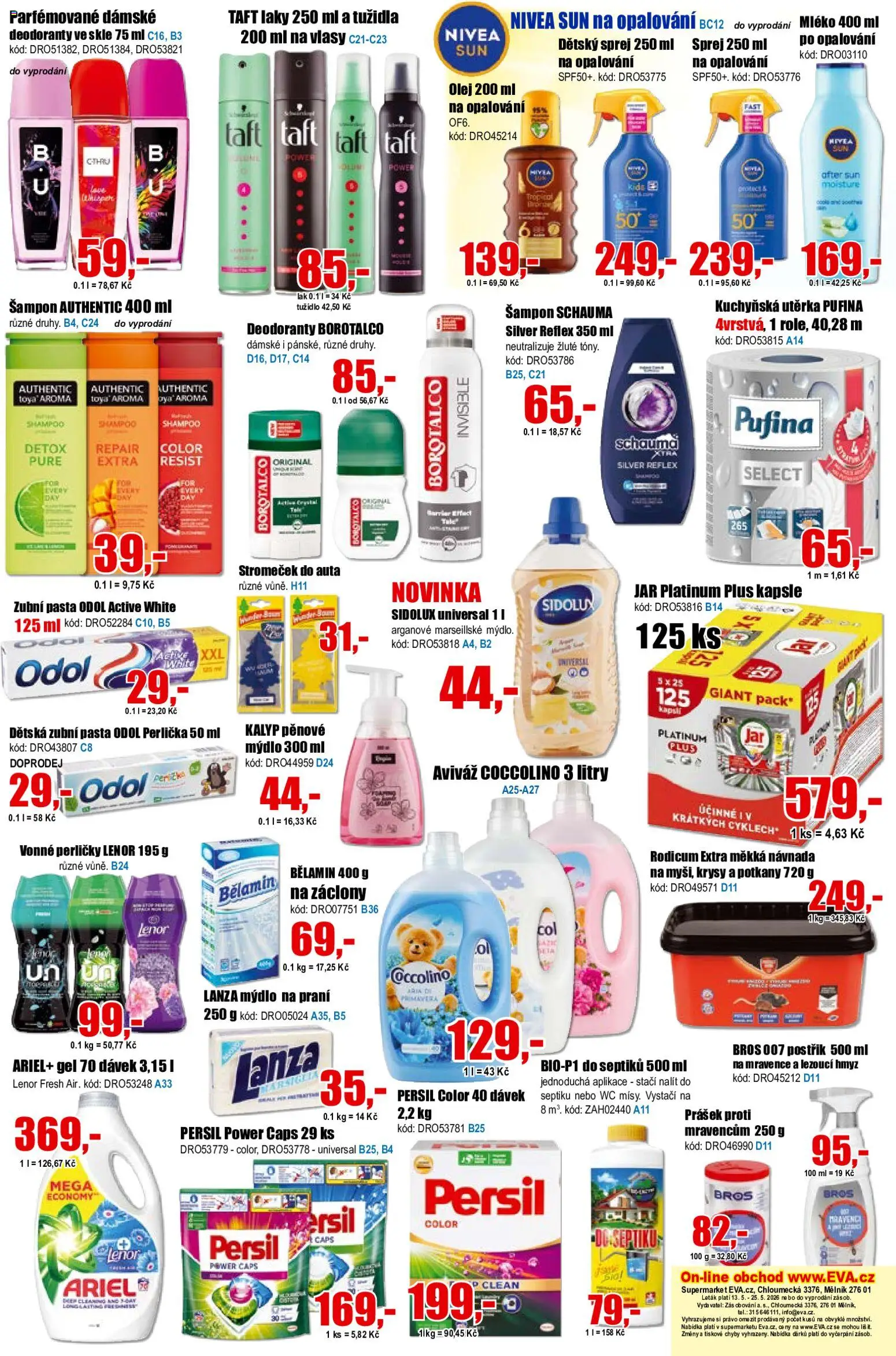 Eva supermarket leták od 13.05.2026 | Strana: 6 | Produkty: Lenor, Lis, Wc, Jar platinum