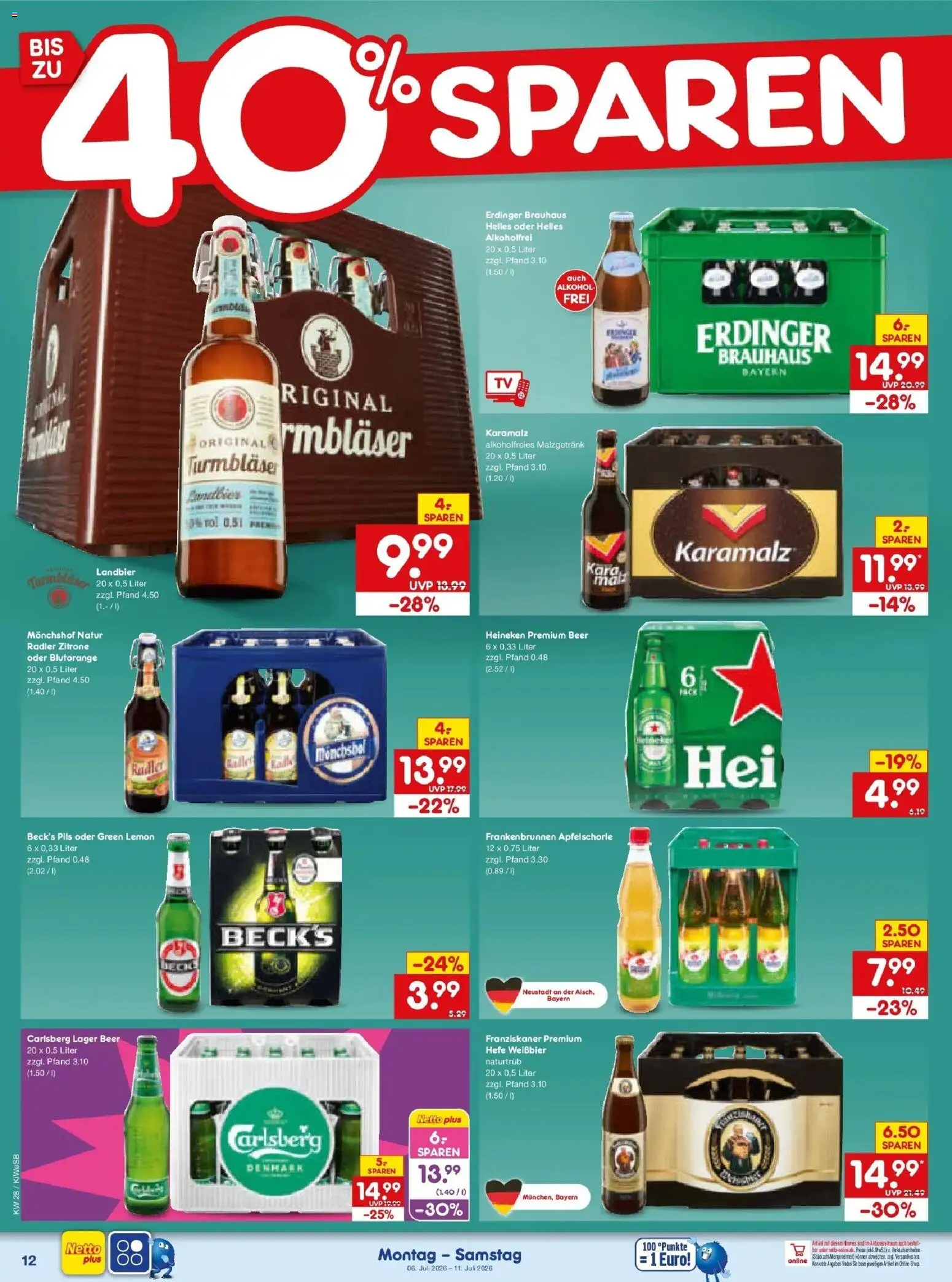 Netto Marken-Discount - Netto: Wochenangebote – gültig ab 05.07.2026 | Seite: 18 | Produkte: Pils, Heineken, Hefe weissbier, Zitrone