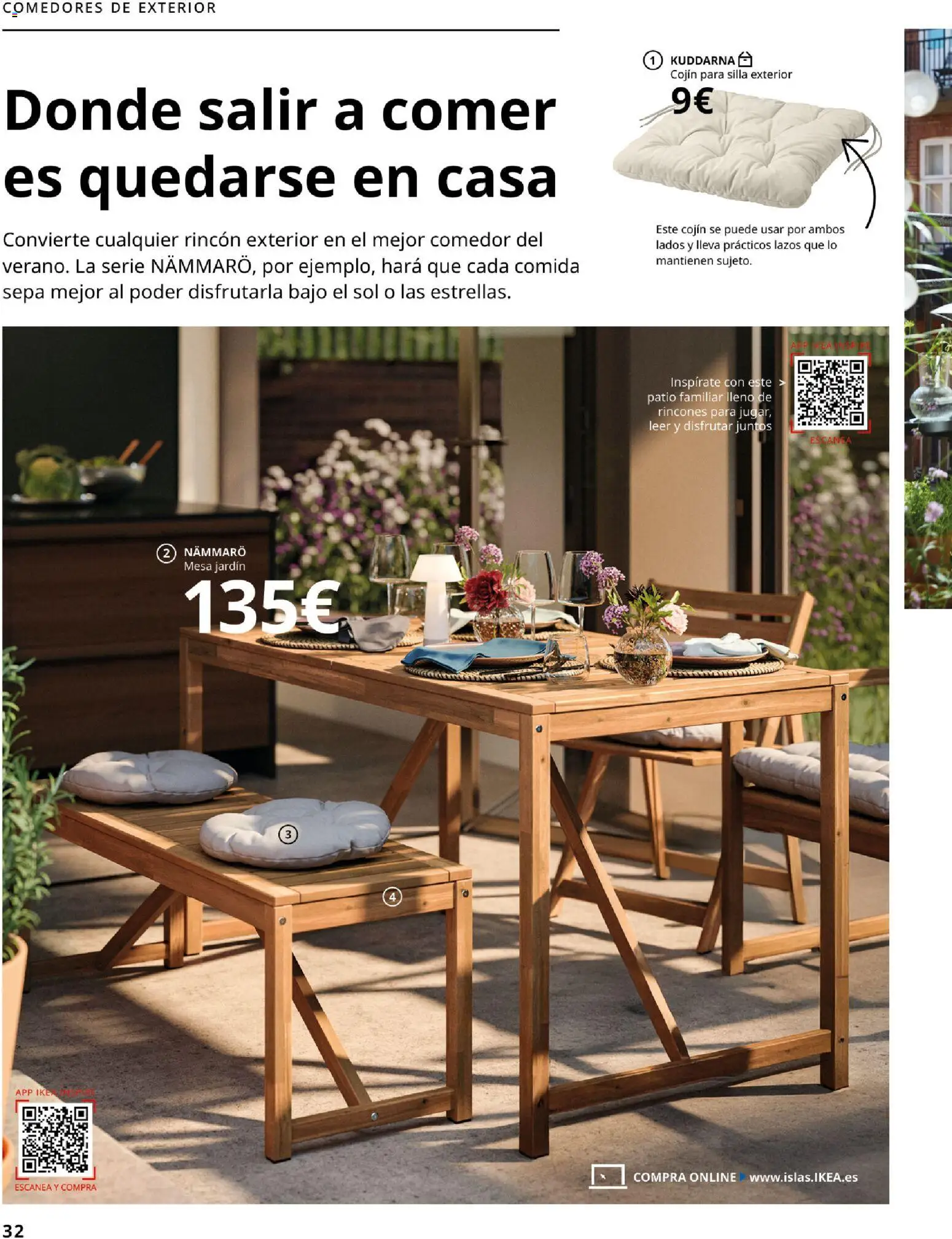 Catálogo IKEA Comedores │ válido desde el 06.03.2026 | Página: 32 | Productos: Cojín, Mesa, Silla