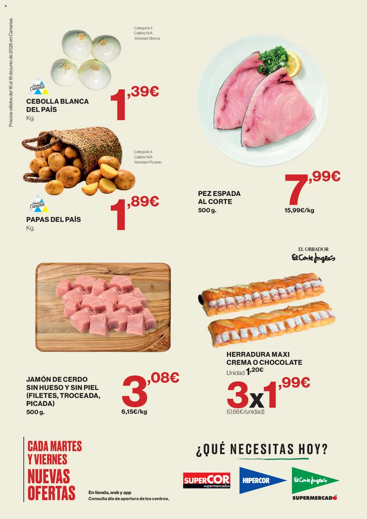 Supercor Canarias │ válido desde el 16.06.2026 | Página: 2 | Productos: Chocolate, Jamón, Crema, Παγωμένο τσάι