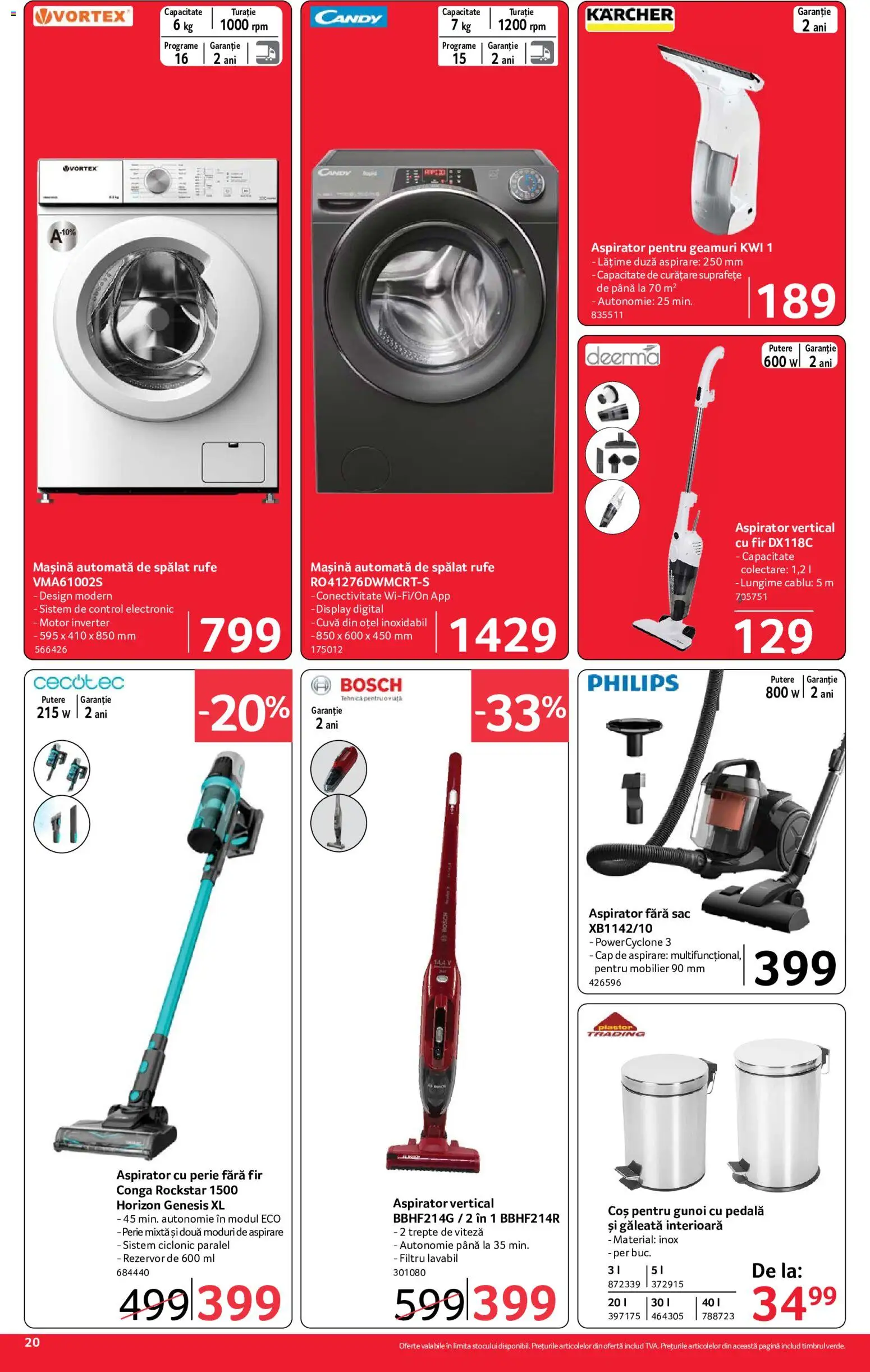 Noul catalog Selgros – valabil de la 10.07.2026 | Pagină: 20 | Produse: Enginar, Cablu, Aspirator, Perie