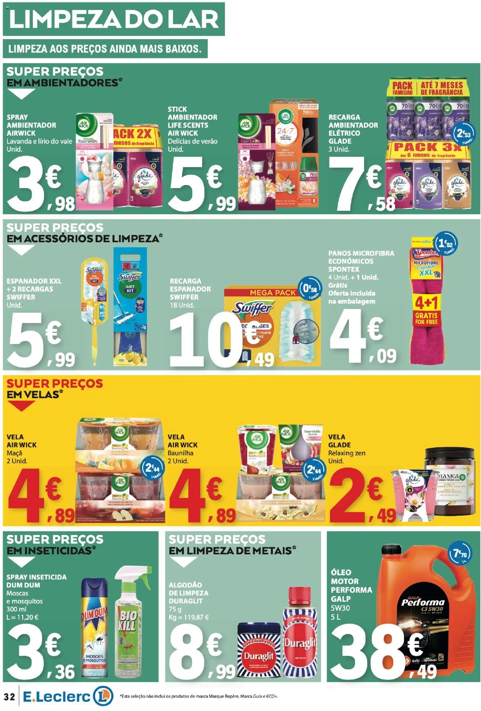 E.Leclerc folheto │ válido de 16.04.2026 | Página: 32 | Produtos: Algodão, Inseticida, Óleo, Maça
