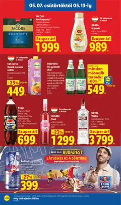Red Bull, Klasszikus / cseresznye +50 Ft betétdíj 250 ml; 1 l = 1596 Ft - amely érvényes a következő dátumtól: 07.05.2026 | Oldal: 14