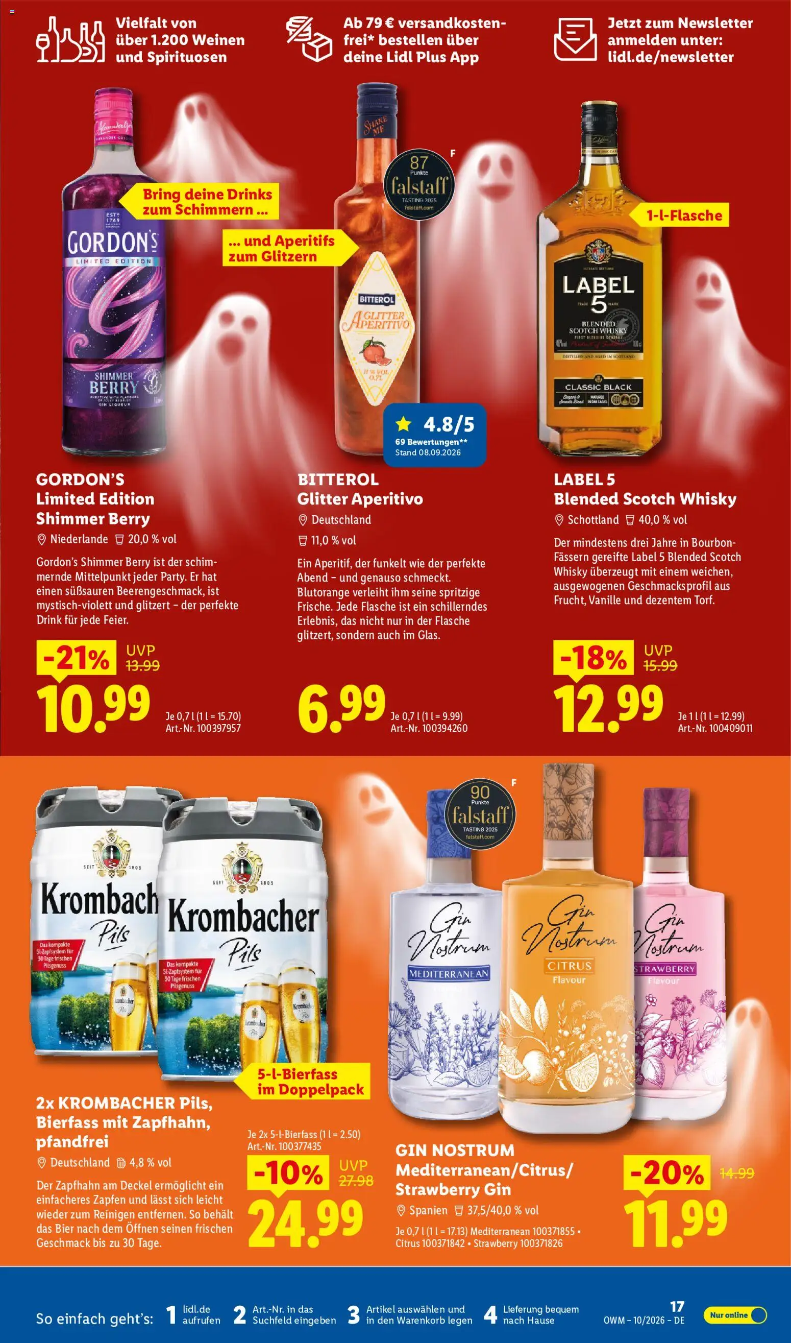 Lidl Německo leták - Wein & Spirituosen od 01.10.2026 | Strana: 17