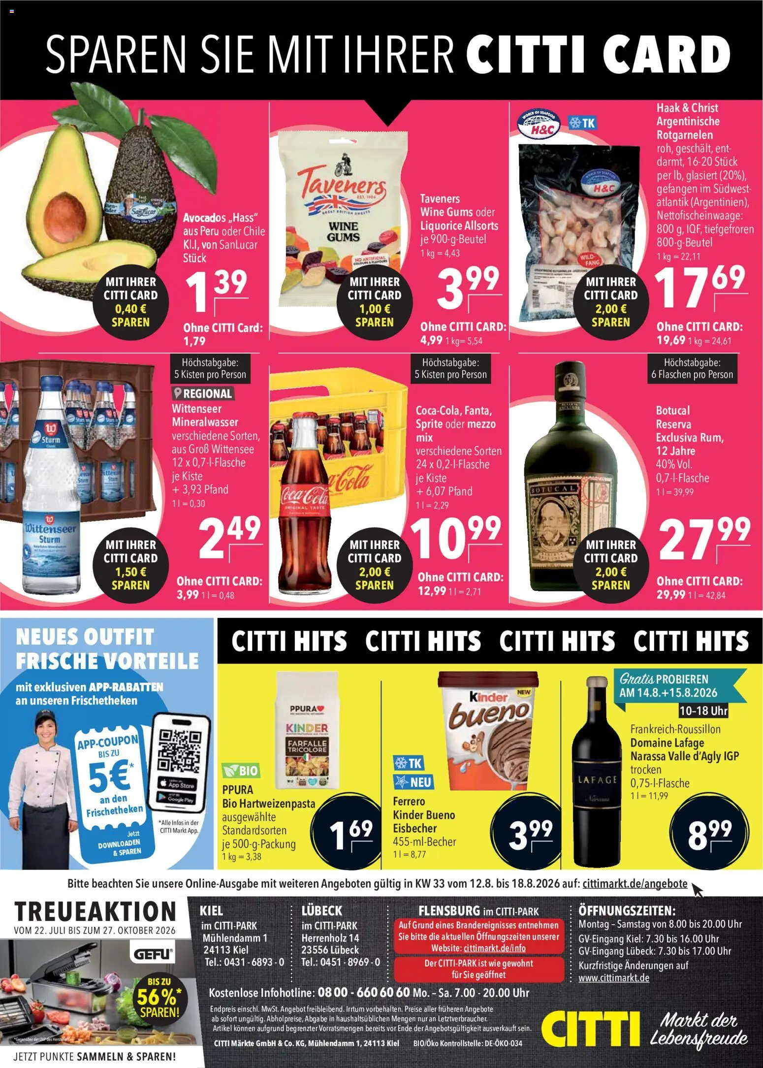 CITTI Markt Prospekt – gültig ab 12.08.2026 | Seite: 20 | Produkte: Coca cola, Cola, Kinder bueno, Mineralwasser