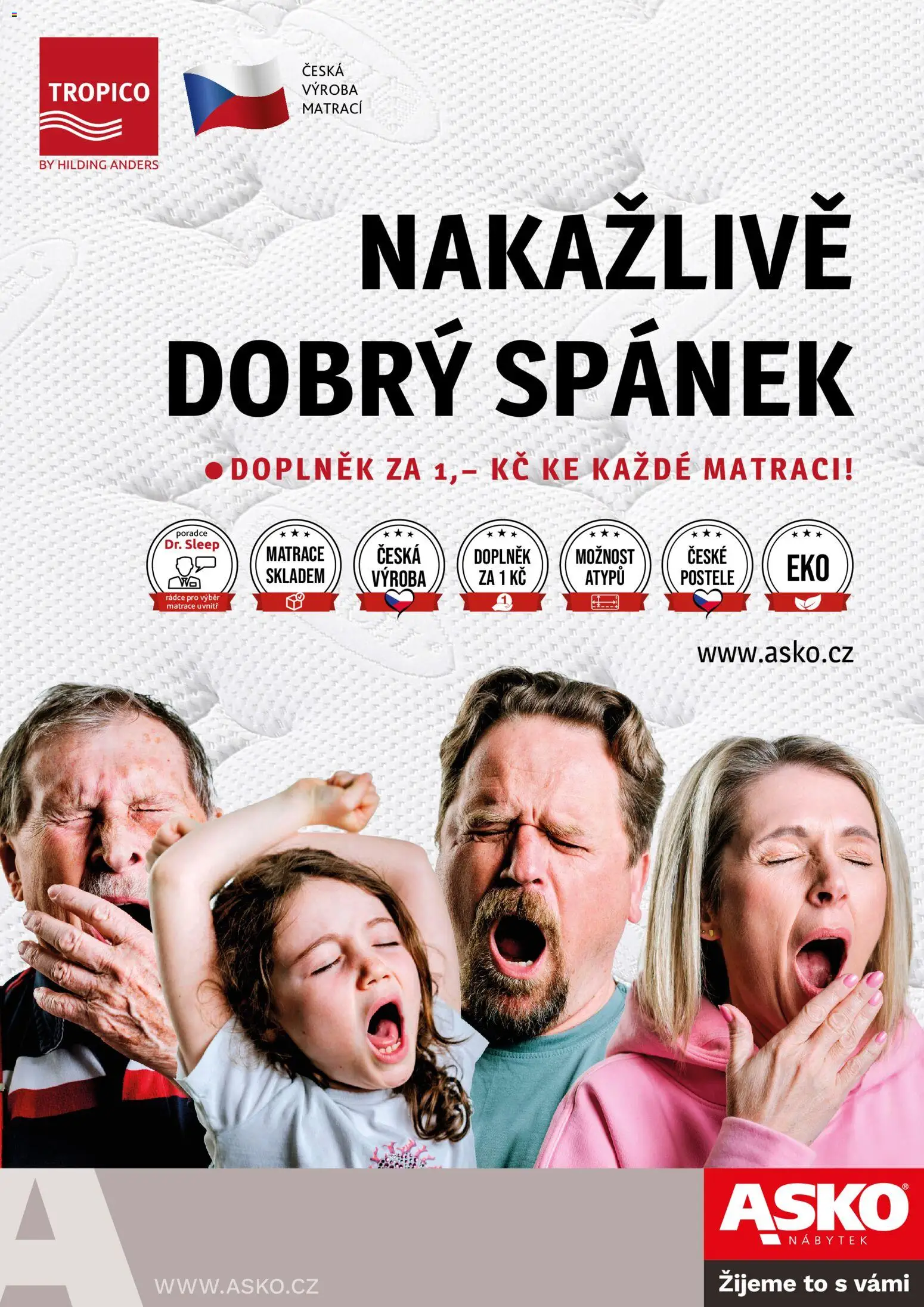ASKO nábytek leták - Nabídka matrací od 01.01.2026 | Strana: 1 | Produkty: Postele, Nábytek, Matrace