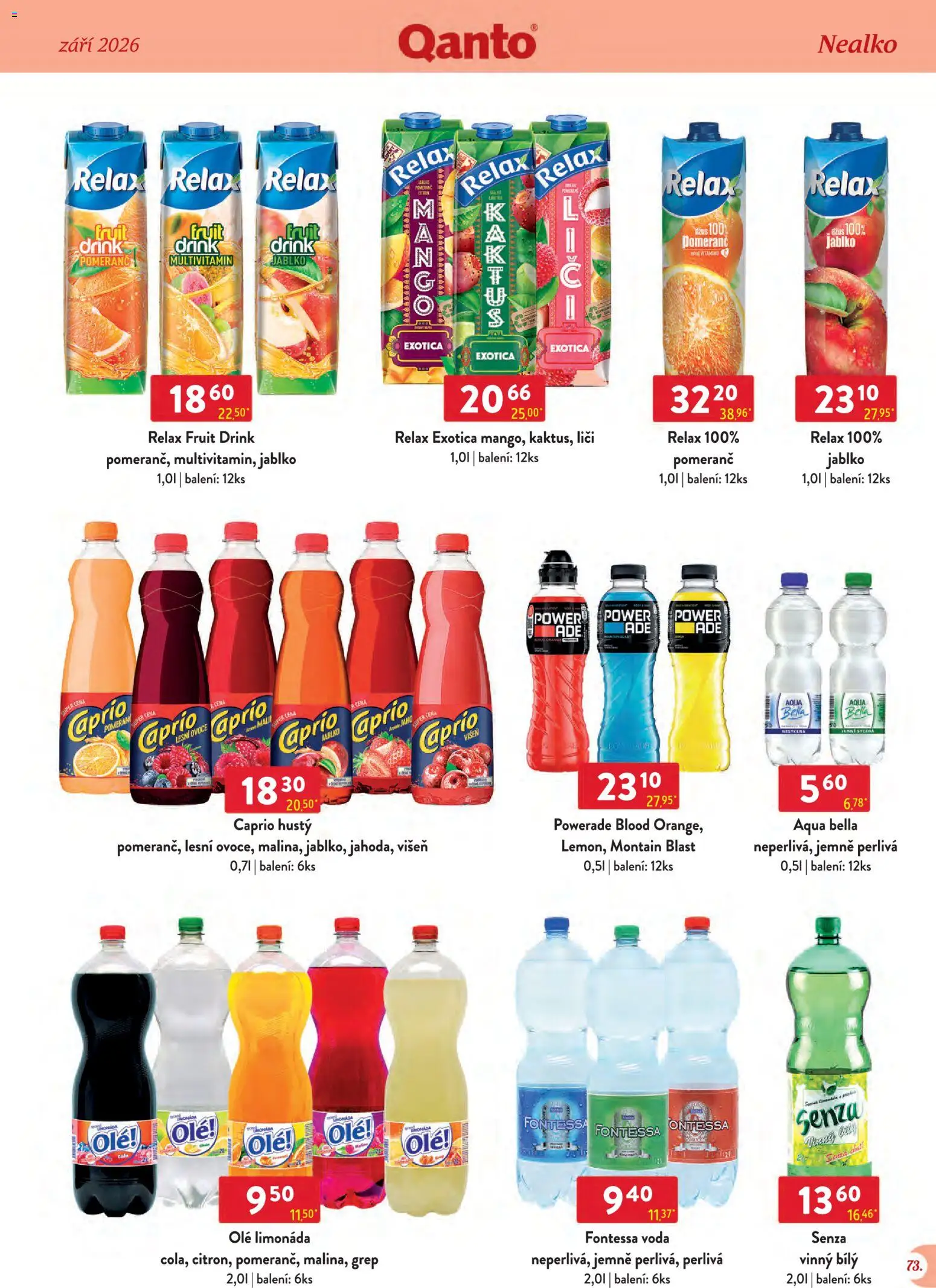 Astur & Qanto leták - Velkoobchod 09/2026 od 01.09.2026 | Strana: 73 | Produkty: Voda, Limonáda, Multivitamin, Grep