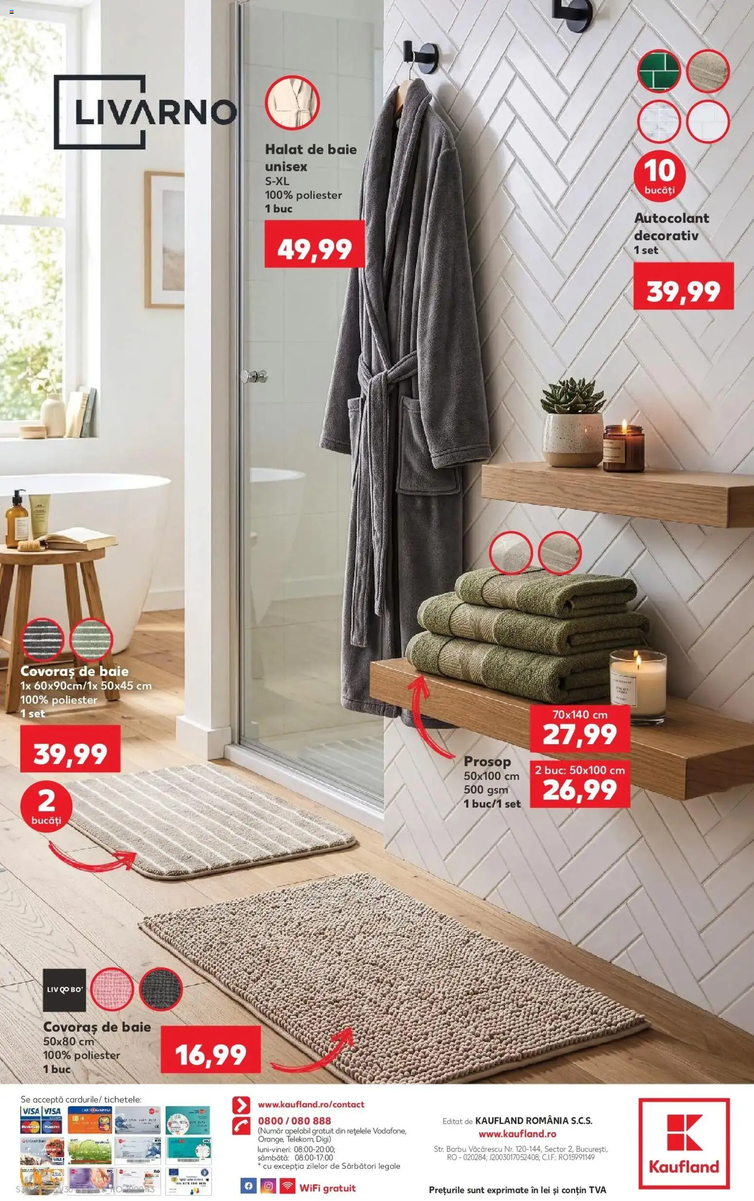 Noul catalog Kaufland – valabil de la 22.07.2026 | Pagină: 30 | Produse: Covoraș de baie, Halat de baie