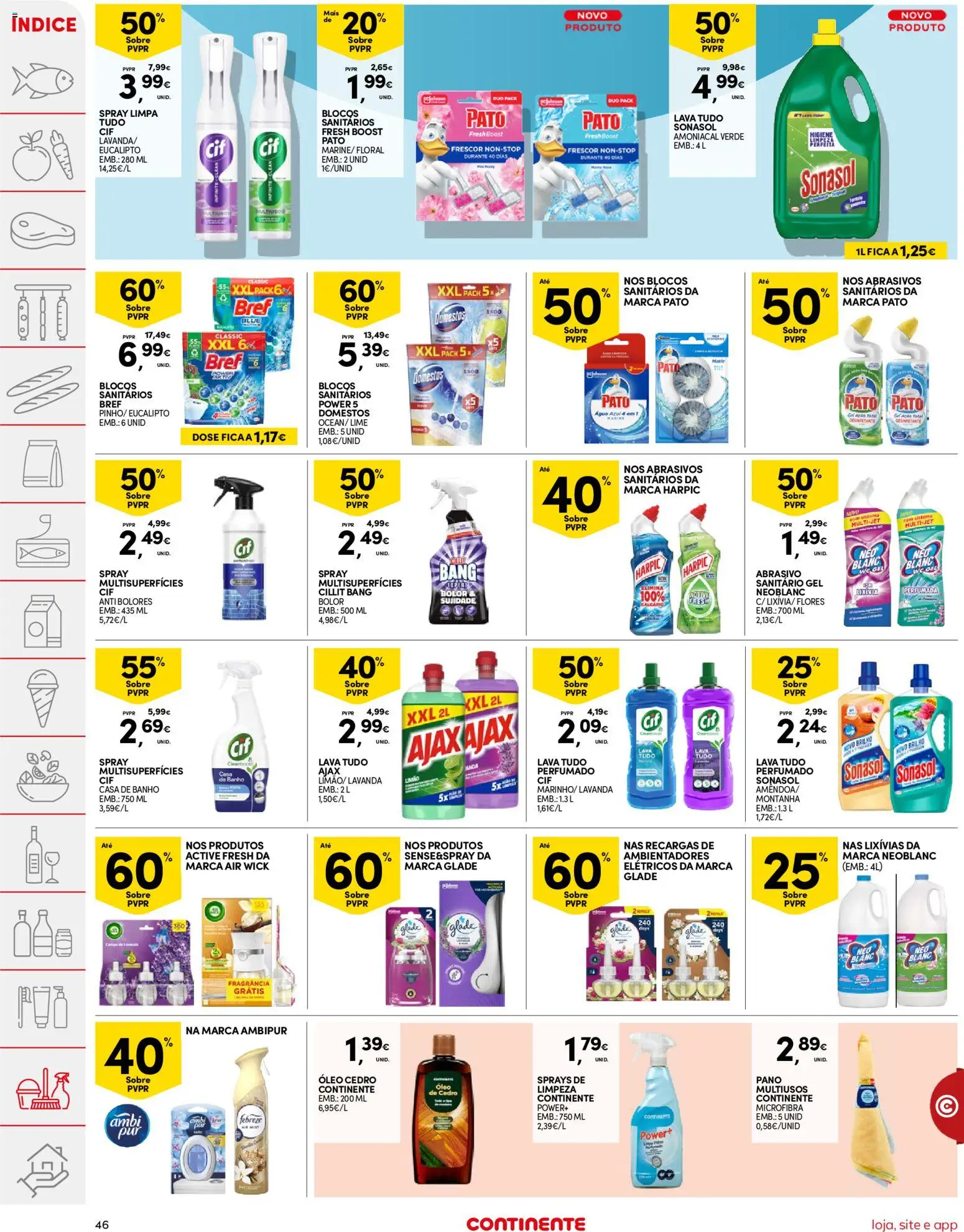 Continente folheto │ válido de 07.04.2026 | Página: 46 | Produtos: Agua, Cillit bang bolor, Casa de banho, Banho