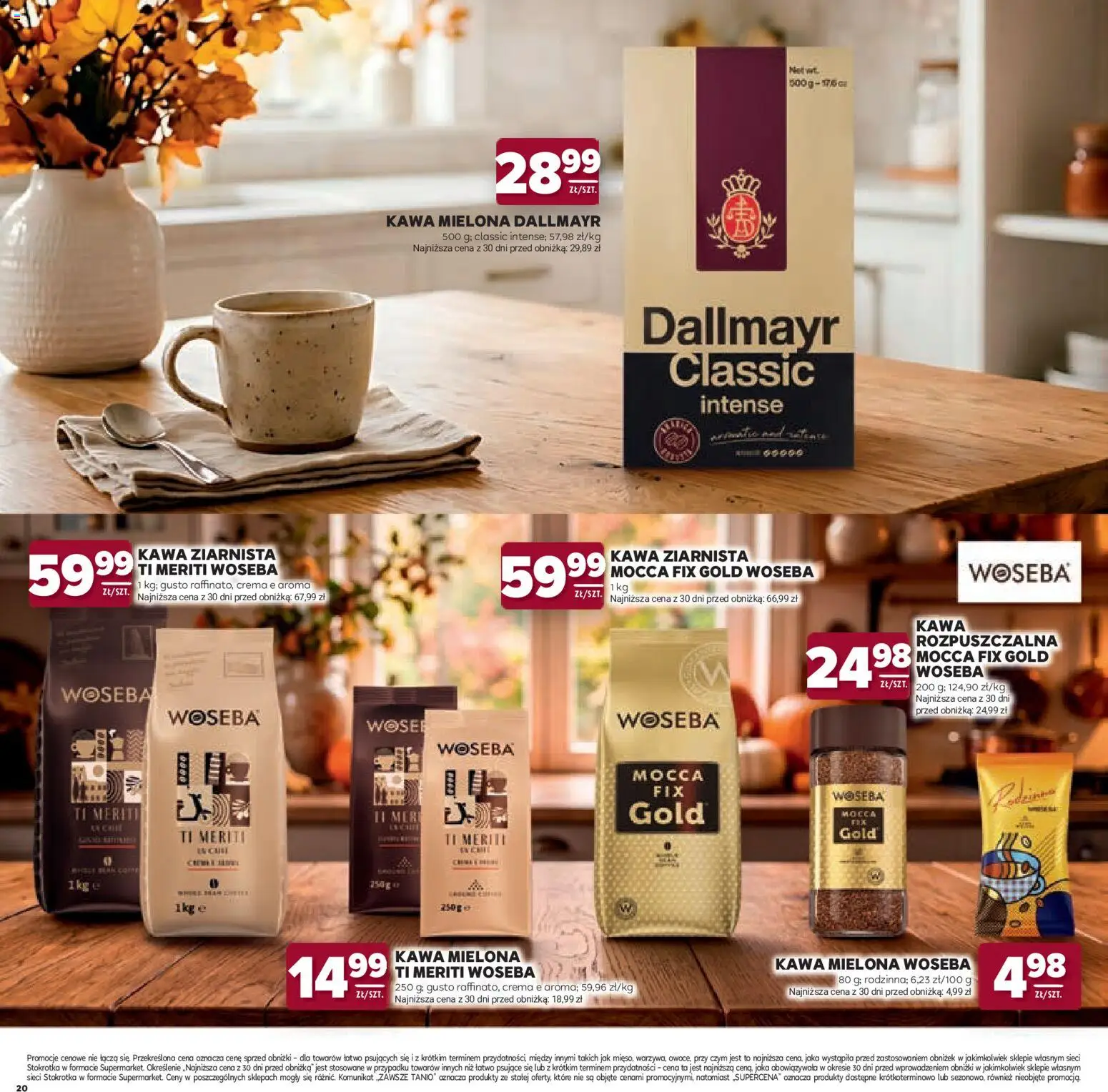 Stokrotka gazetka - Katalog Jesienne Inspiracje od 15.10.2026 | Strona: 20 | Produkty: Dallmayr, Kawa ziarnista, Kawa, Kawa mielona