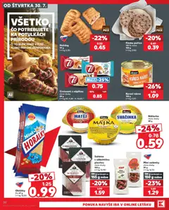 Kaufland SK akciós újság - amely érvényes a következő dátumtól: 2026.07.30. | Oldal: 30 | Termékek: Croissant