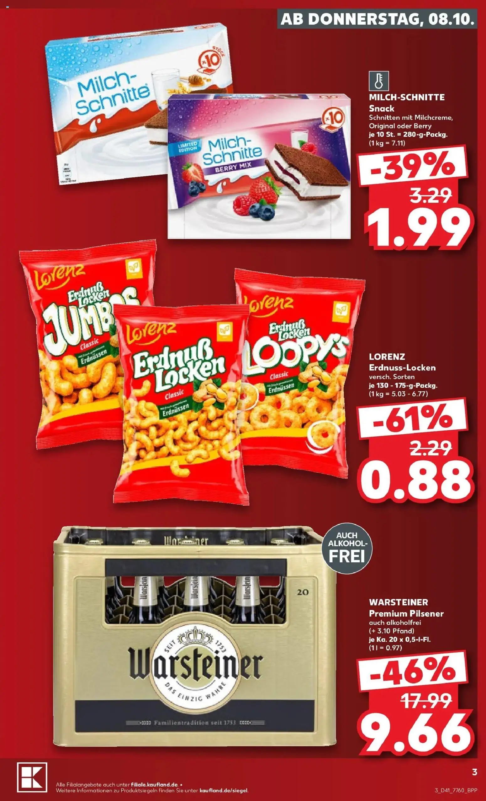 Prospekt Kaufland ab 05.10.2026 » Angebote Online zum Blättern | Seite: 13 | Produkte: Milch, Alkohol, Warsteiner