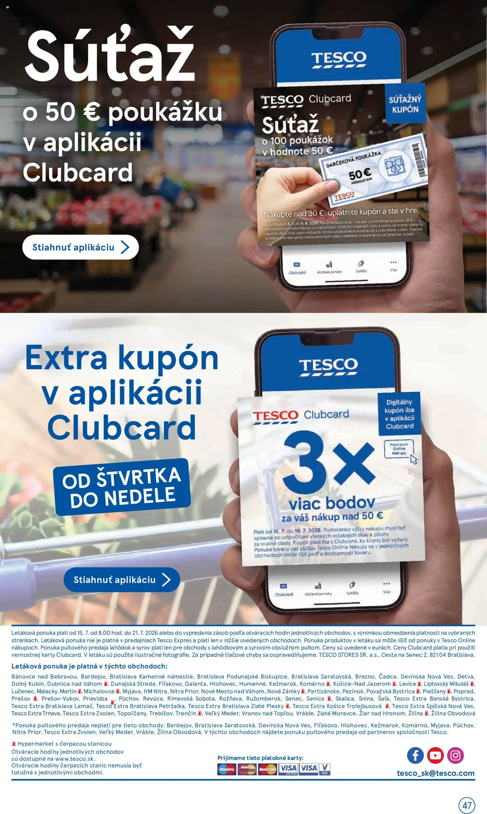 Nové Tesco akcie – leták je platný od 15.07.2026 | Strana: 47