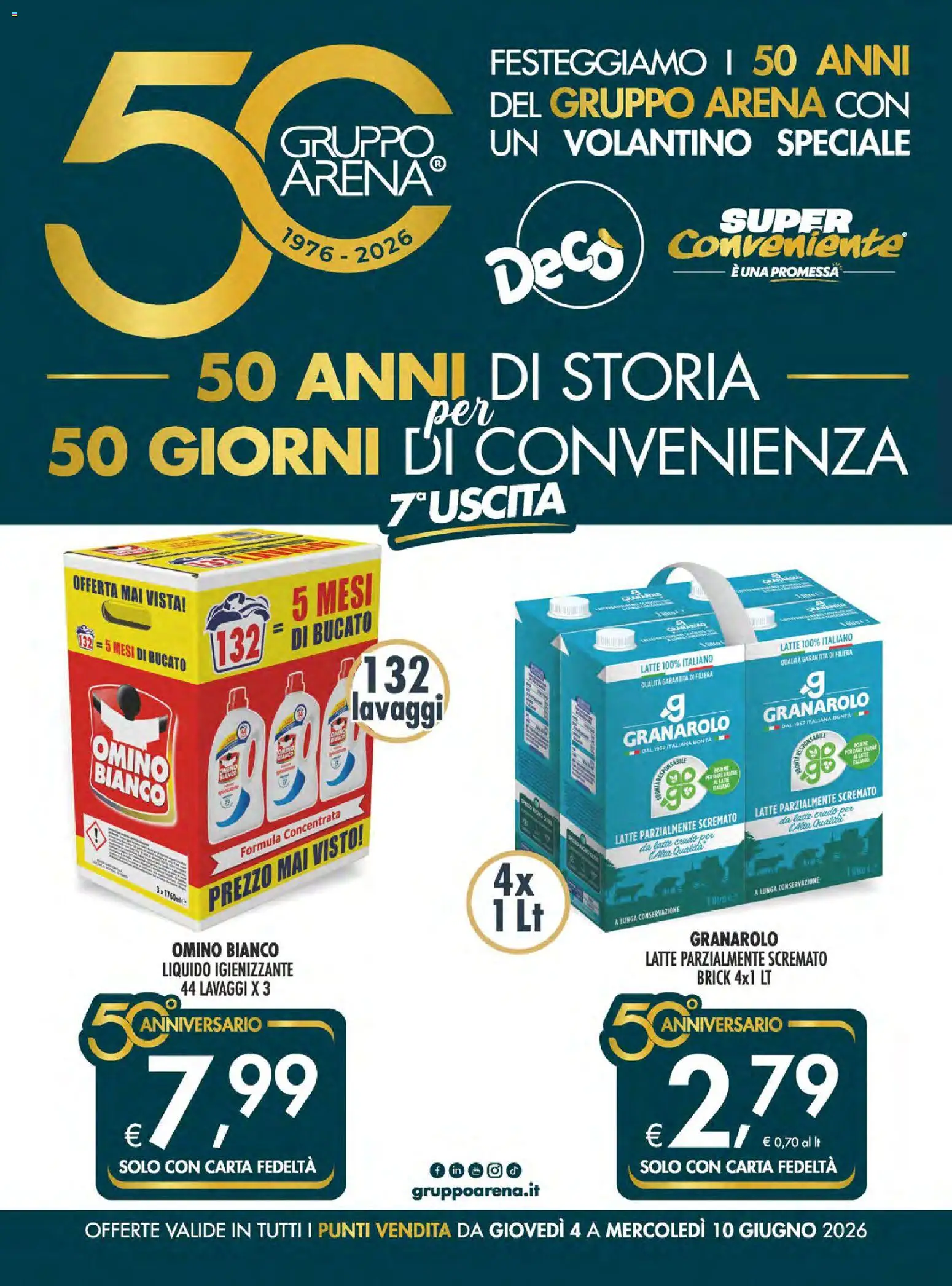 Volantino SuperConveniente del 04.06.2026 | Pagina: 1 | Prodotti: Latte, Latte parzialmente scremato