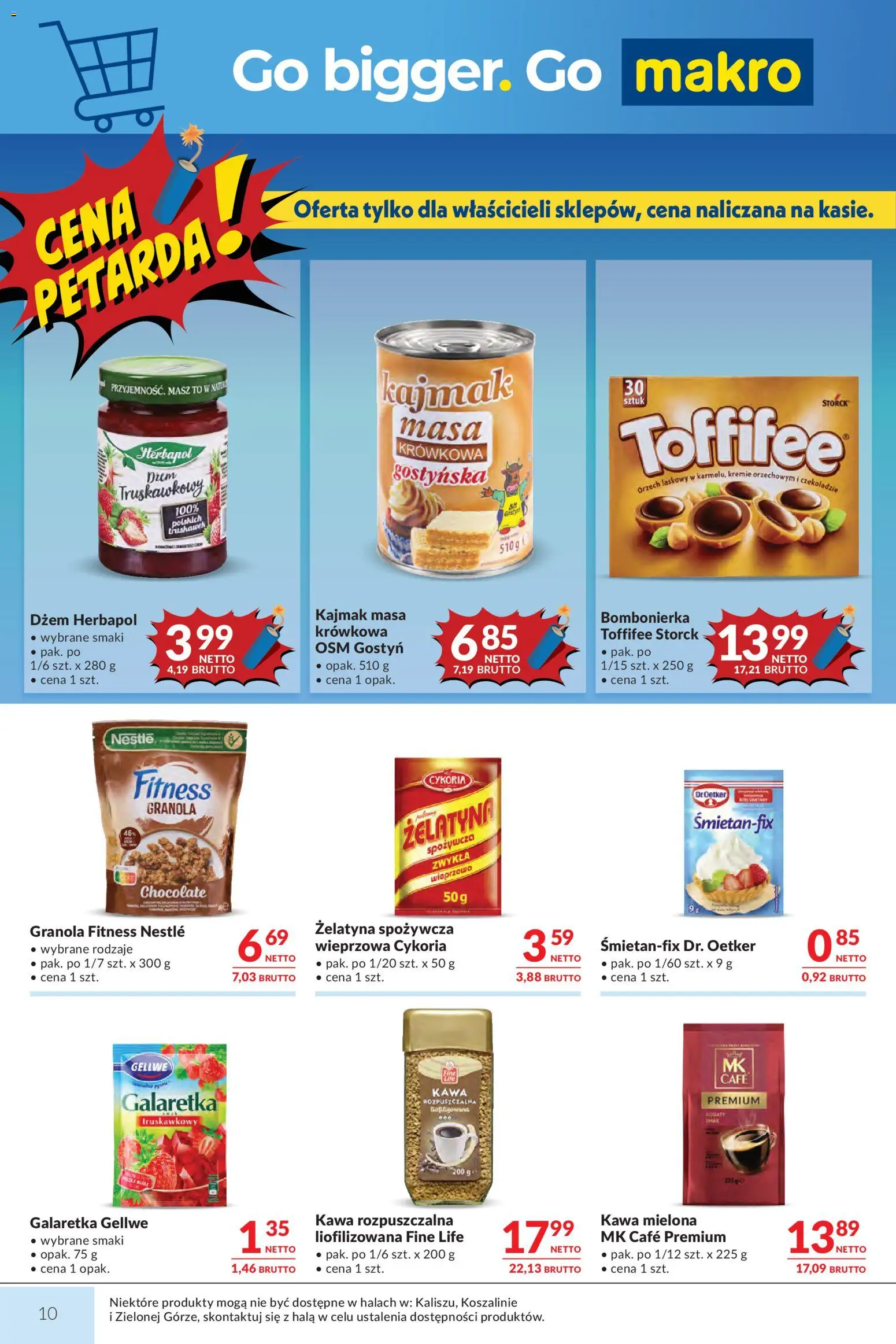 Makro gazetka od 04.08.2026 | Strona: 10 | Produkty: Galaretka, Żelatyna, Kawa rozpuszczalna, Bombonierka