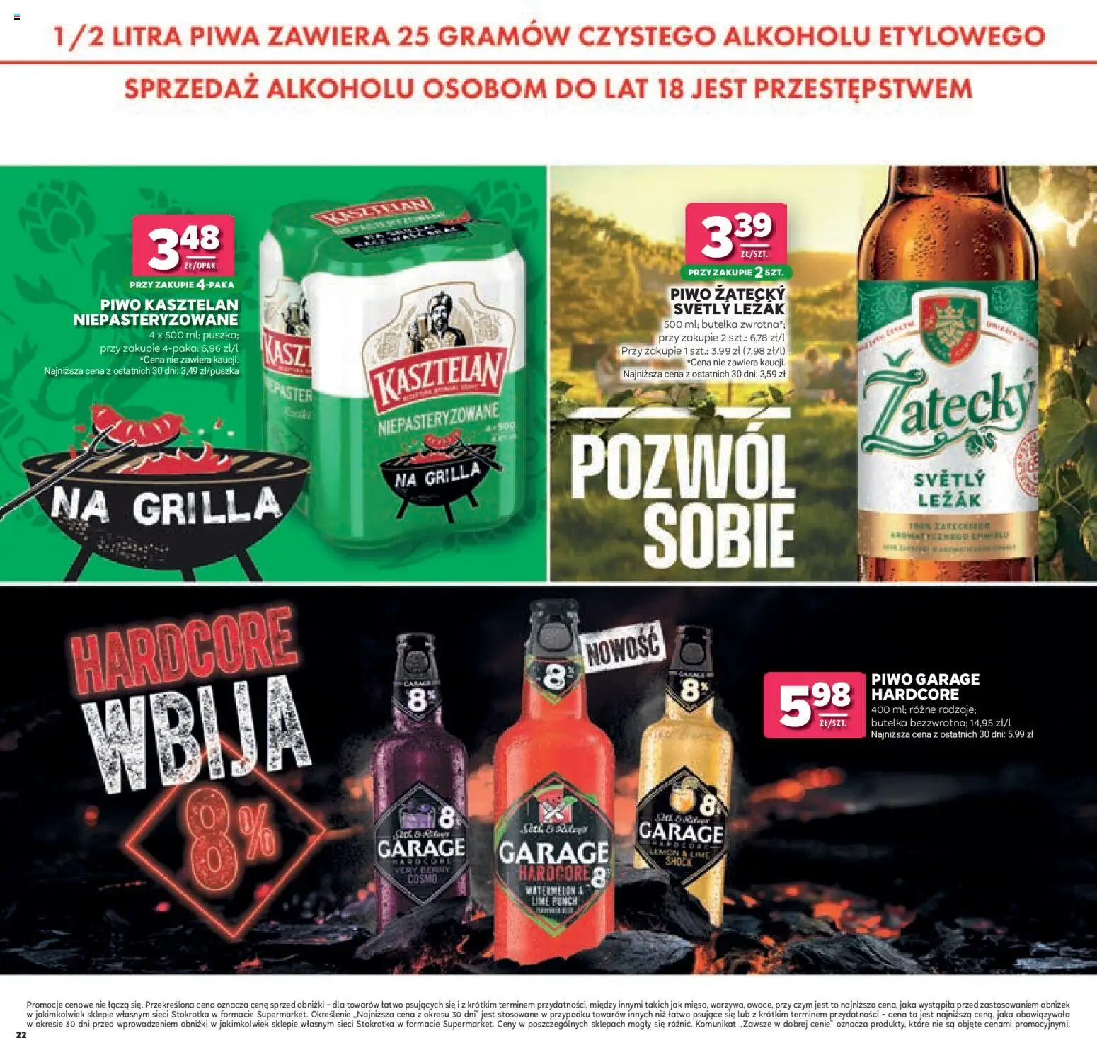 Stokrotka gazetka - Łap Okazje od 02.07.2026 | Strona: 22 | Produkty: Stokrotka, Leżak, Piwo