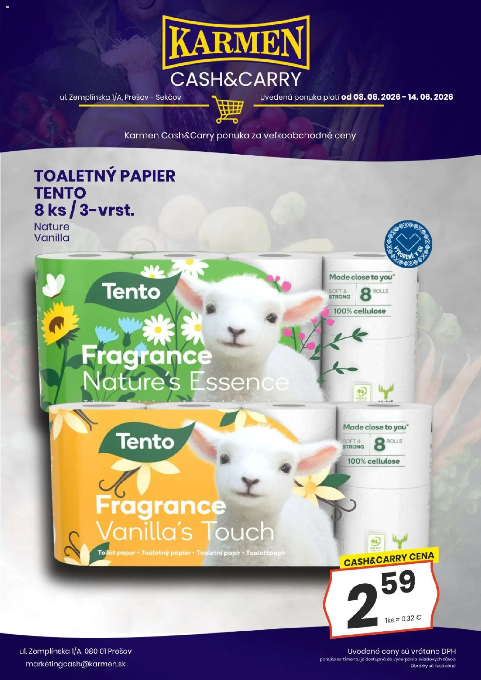 Nové KARMEN CBA akcie – leták je platný od 08.06.2026 | Strana: 3 | Produkty: Toaletný papier