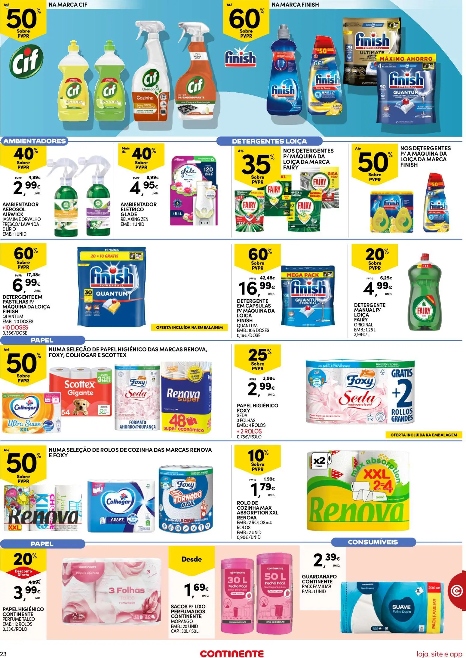 Continente folheto Bom Dia │ válido de 06/10/2026 | Página: 23 | Produtos: Papel higiénico, Perfume, Cápsulas, Ambientador